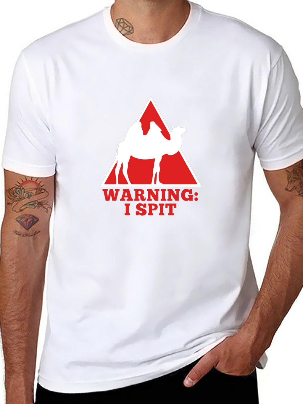 Warning I Spit Camel T-Shirt