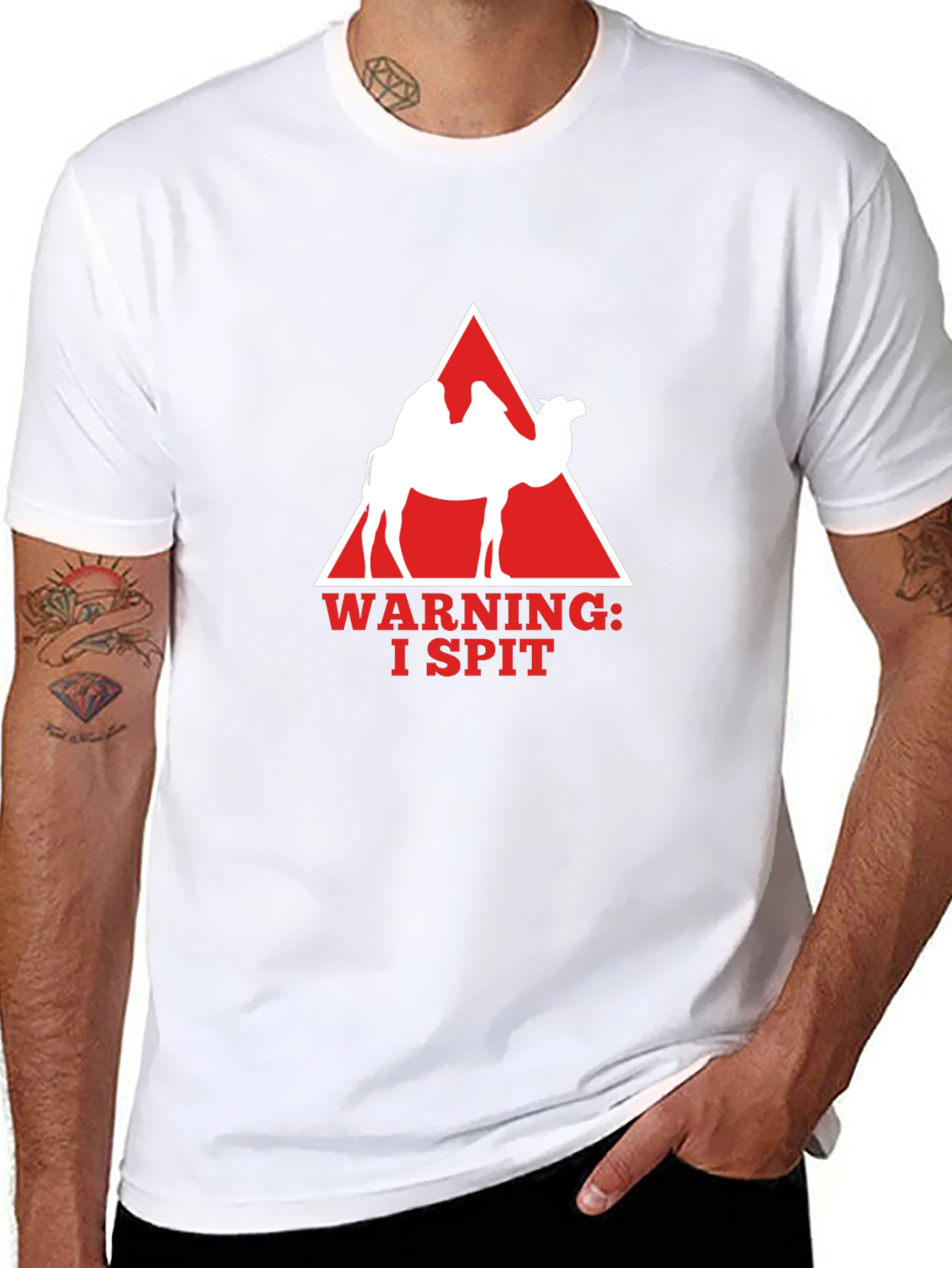 Warning I Spit Camel T-Shirt