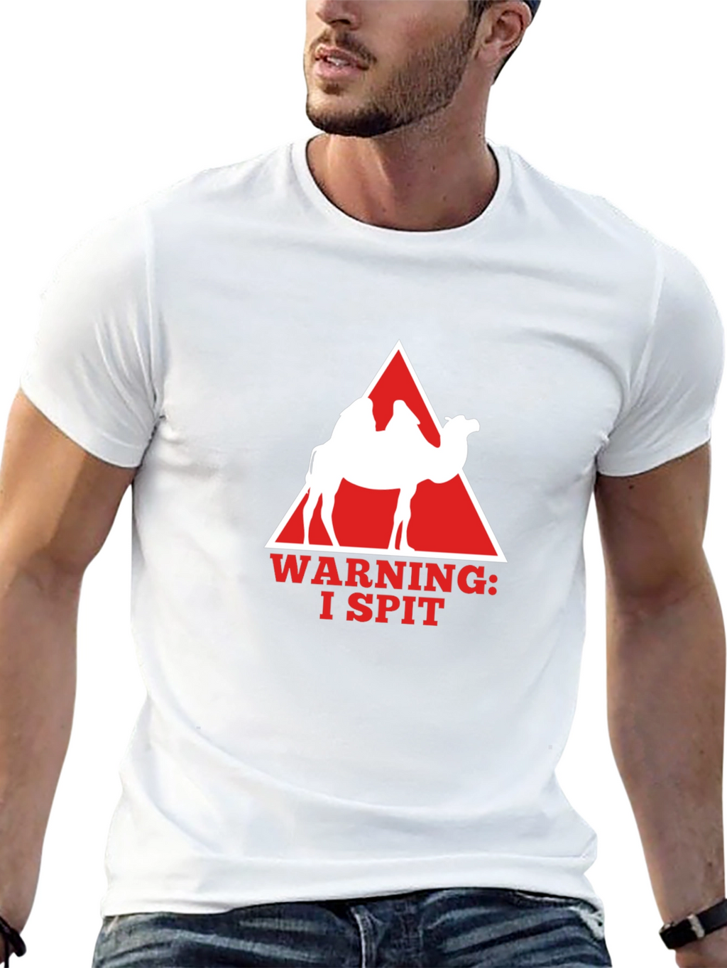 Warning I Spit Camel T-Shirt