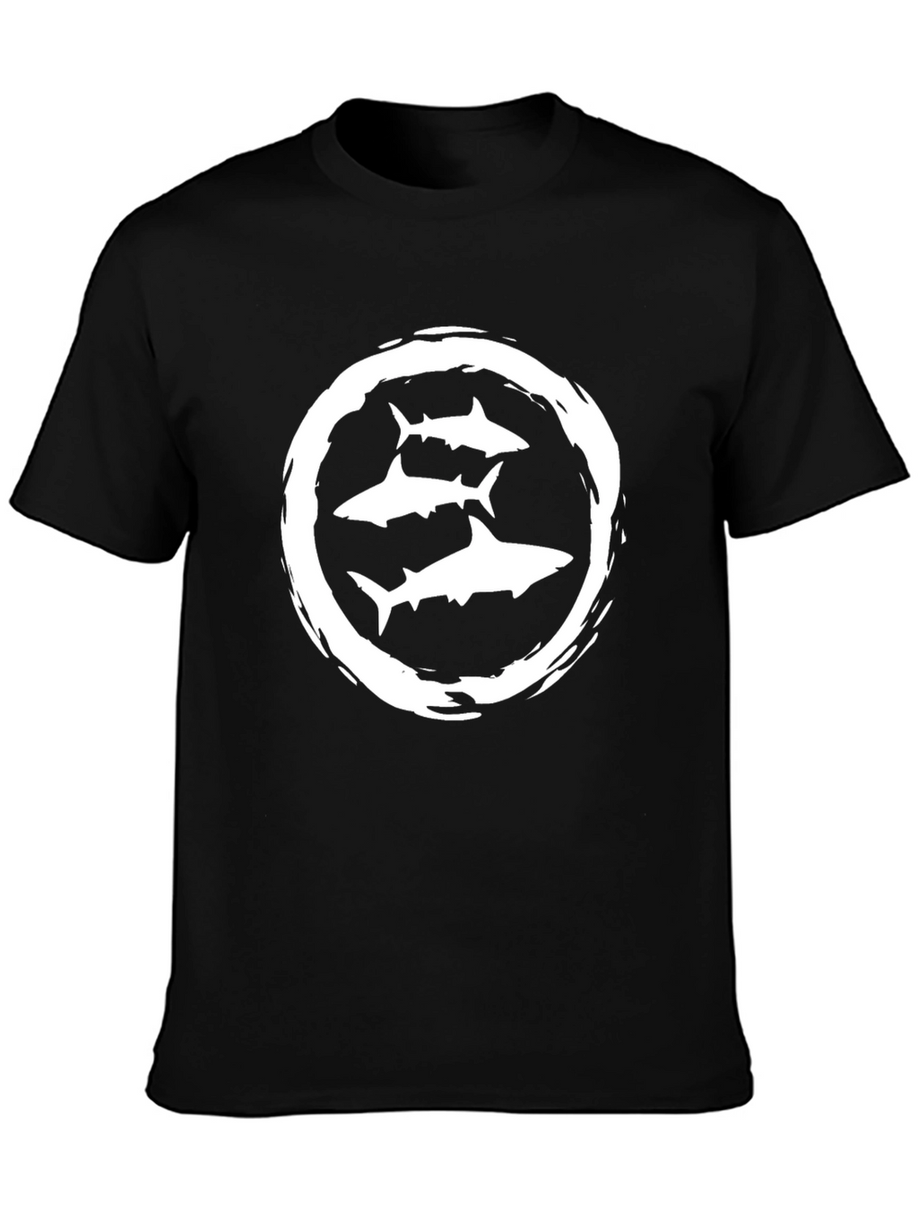 Mens Black Shark Graphic T-Shirt