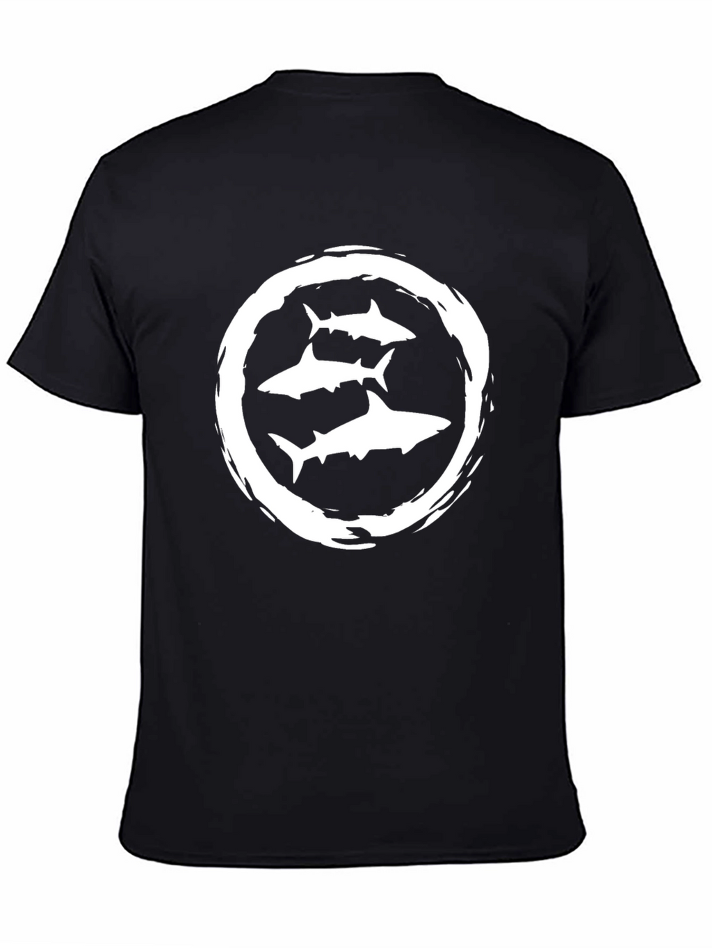 Mens Black Shark Graphic T-Shirt