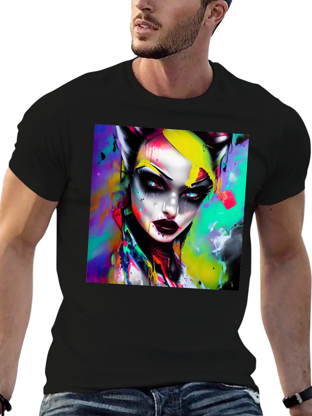 Vibrant Artistic Graphic Tee - Bold & Unique Design