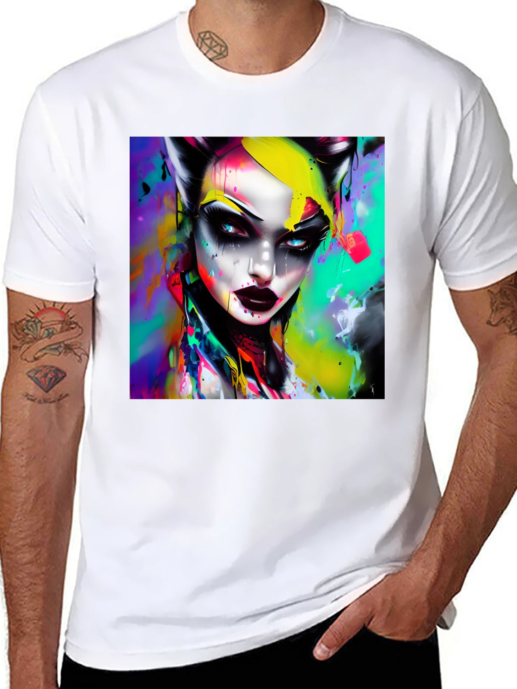 Vibrant Artistic Graphic Tee - Bold & Unique Design