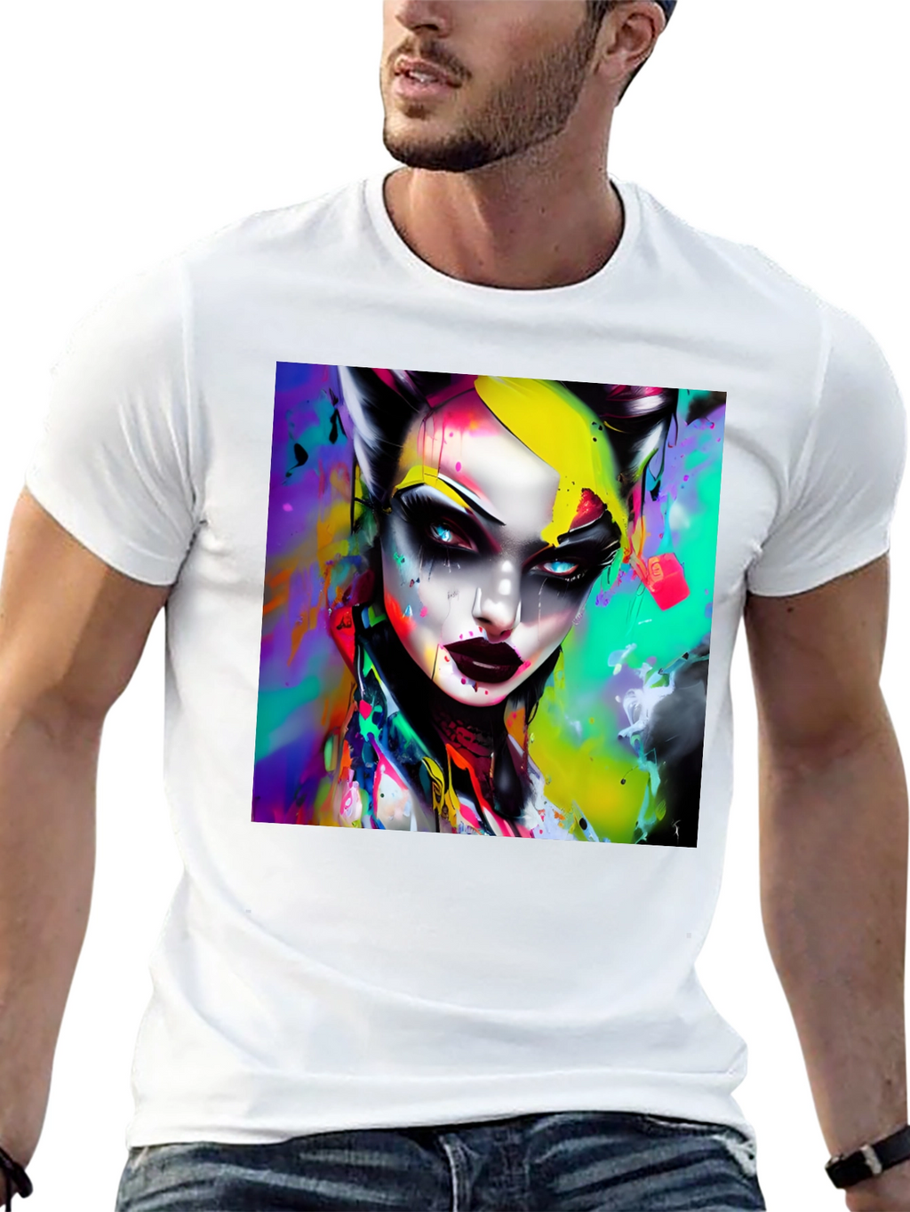 Vibrant Artistic Graphic Tee - Bold & Unique Design