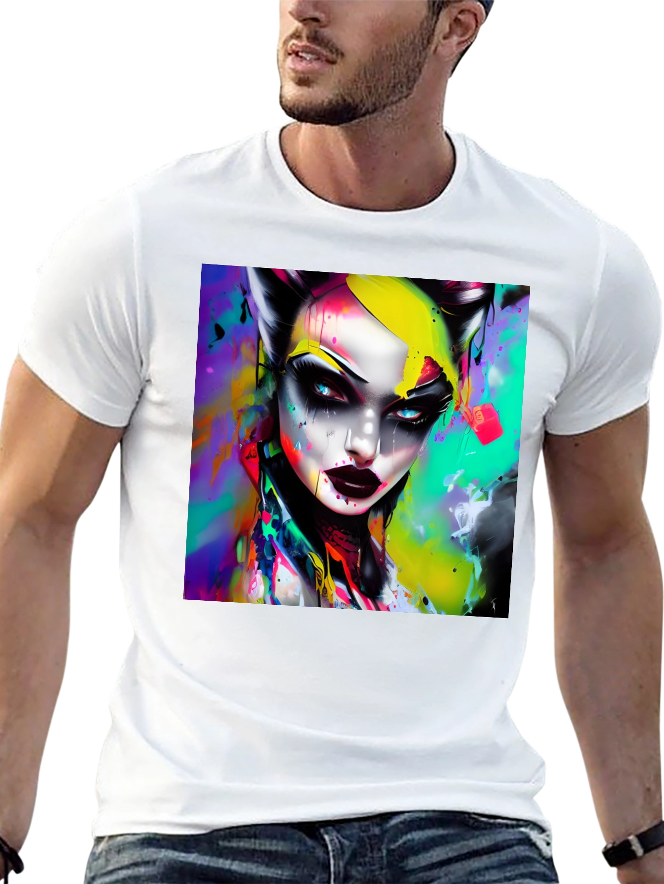 Vibrant Artistic Graphic Tee - Bold & Unique Design