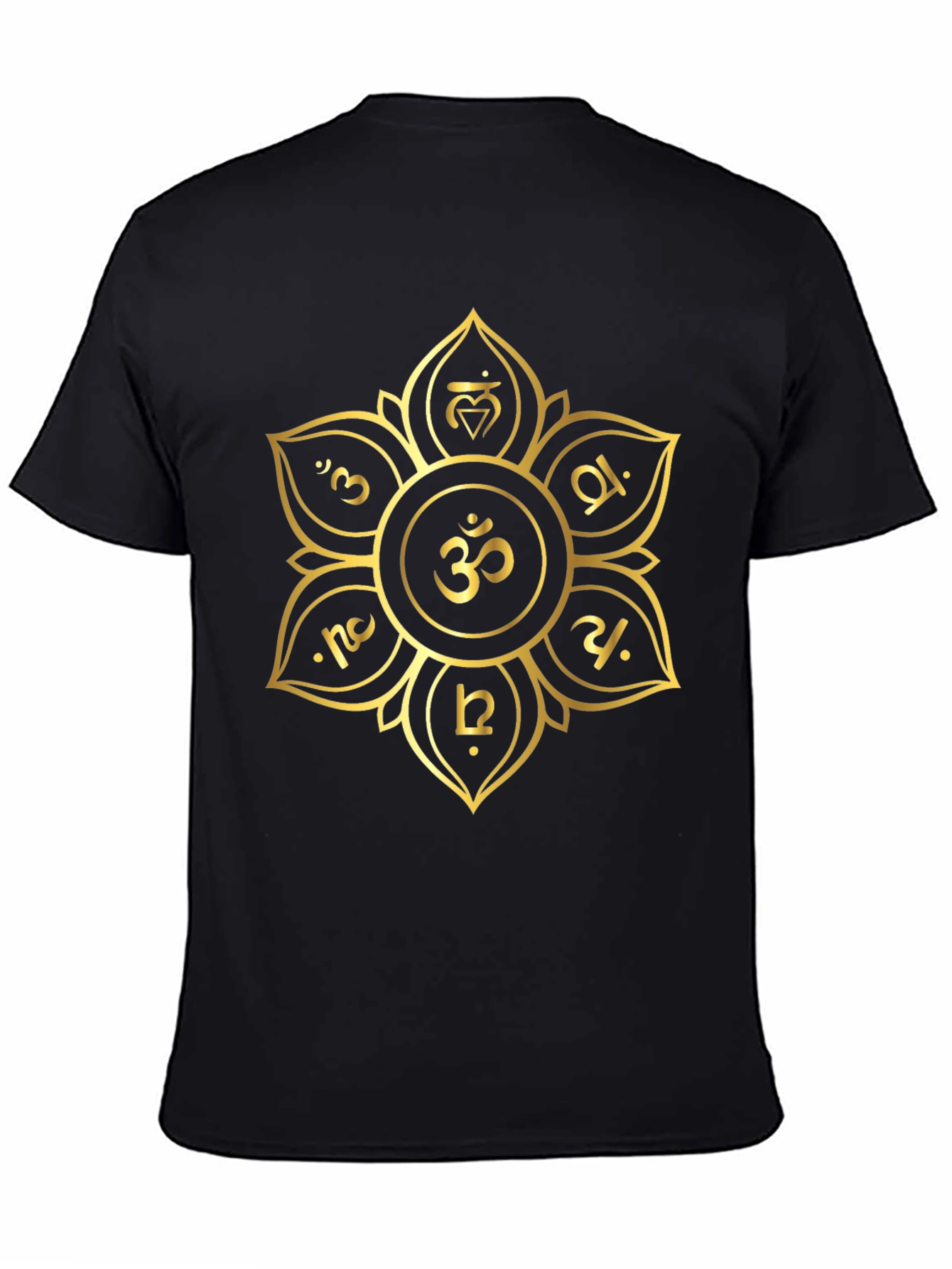 Om Mandala Black T-Shirt - Sacred Geometry Tee