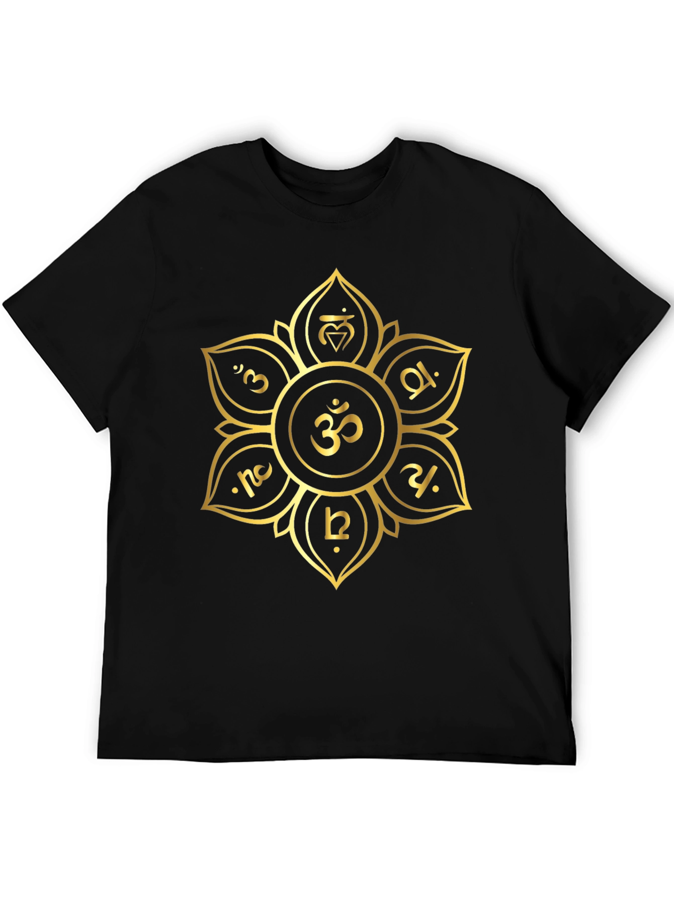 Om Mandala Black T-Shirt - Sacred Geometry Tee