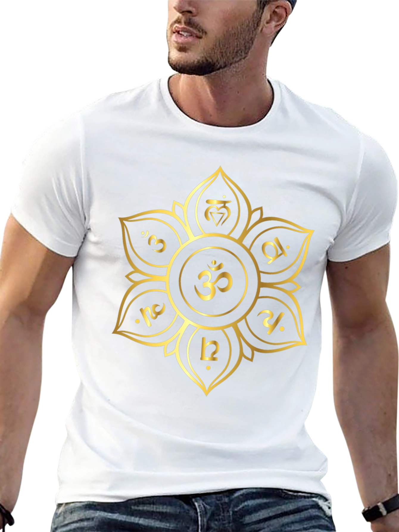 Om Mandala Black T-Shirt - Sacred Geometry Tee