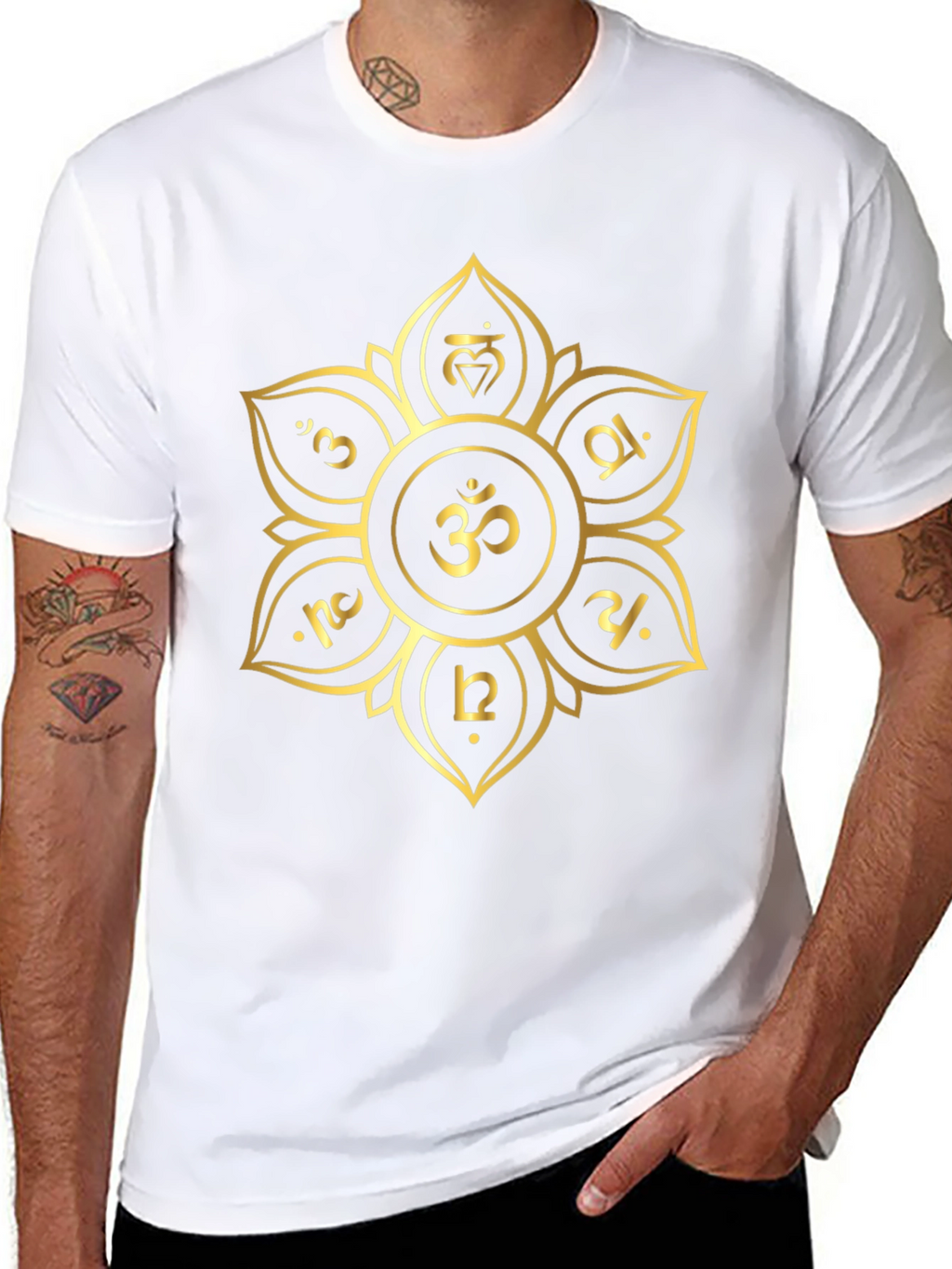 Om Mandala Black T-Shirt - Sacred Geometry Tee