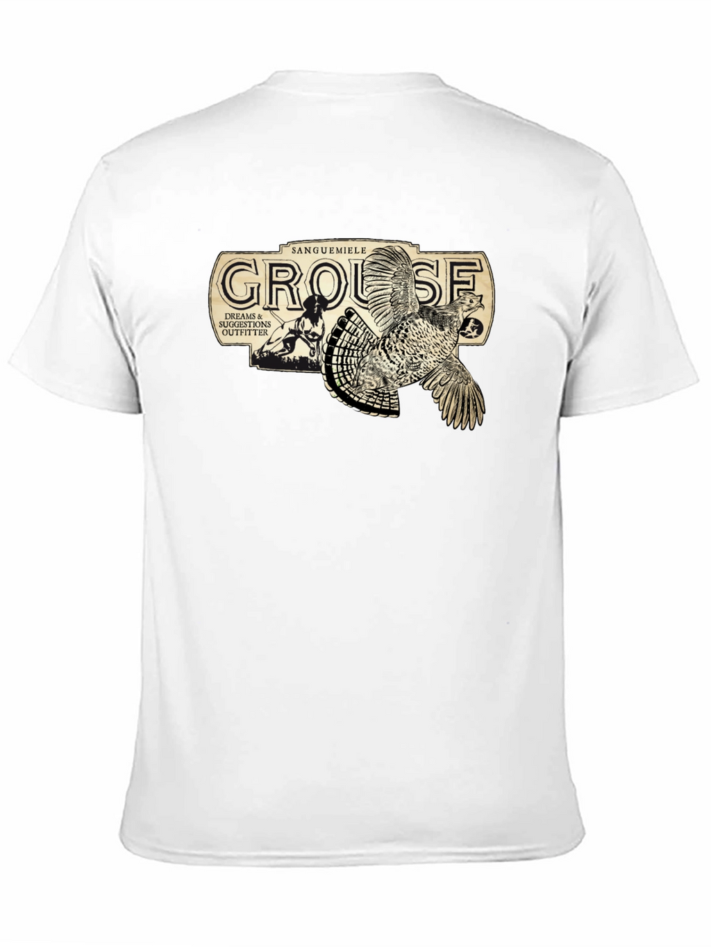 Grouse Hunting Graphic Tee - Black Cotton T-Shirt