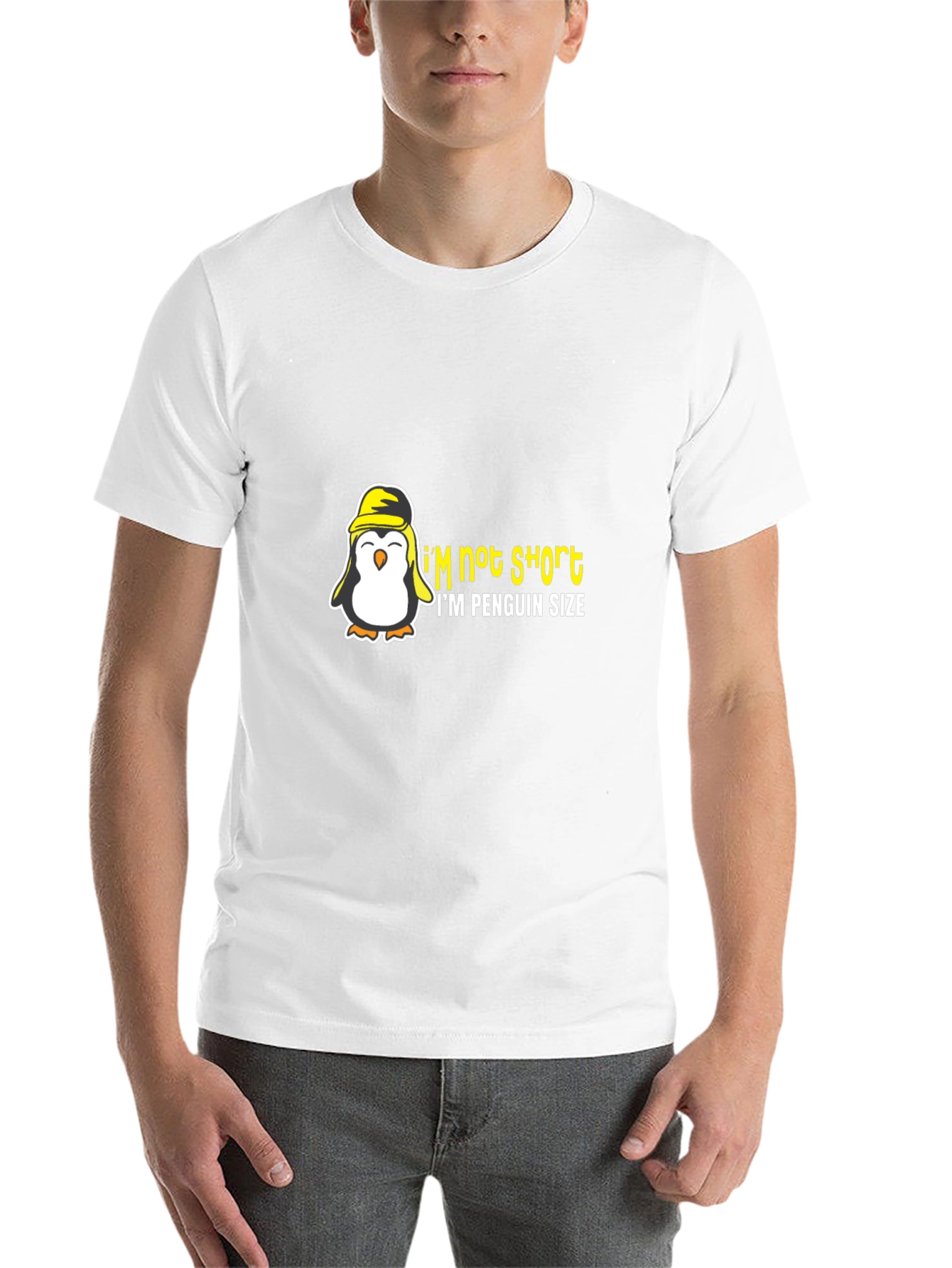 Penguin Size Humor Graphic T-Shirt