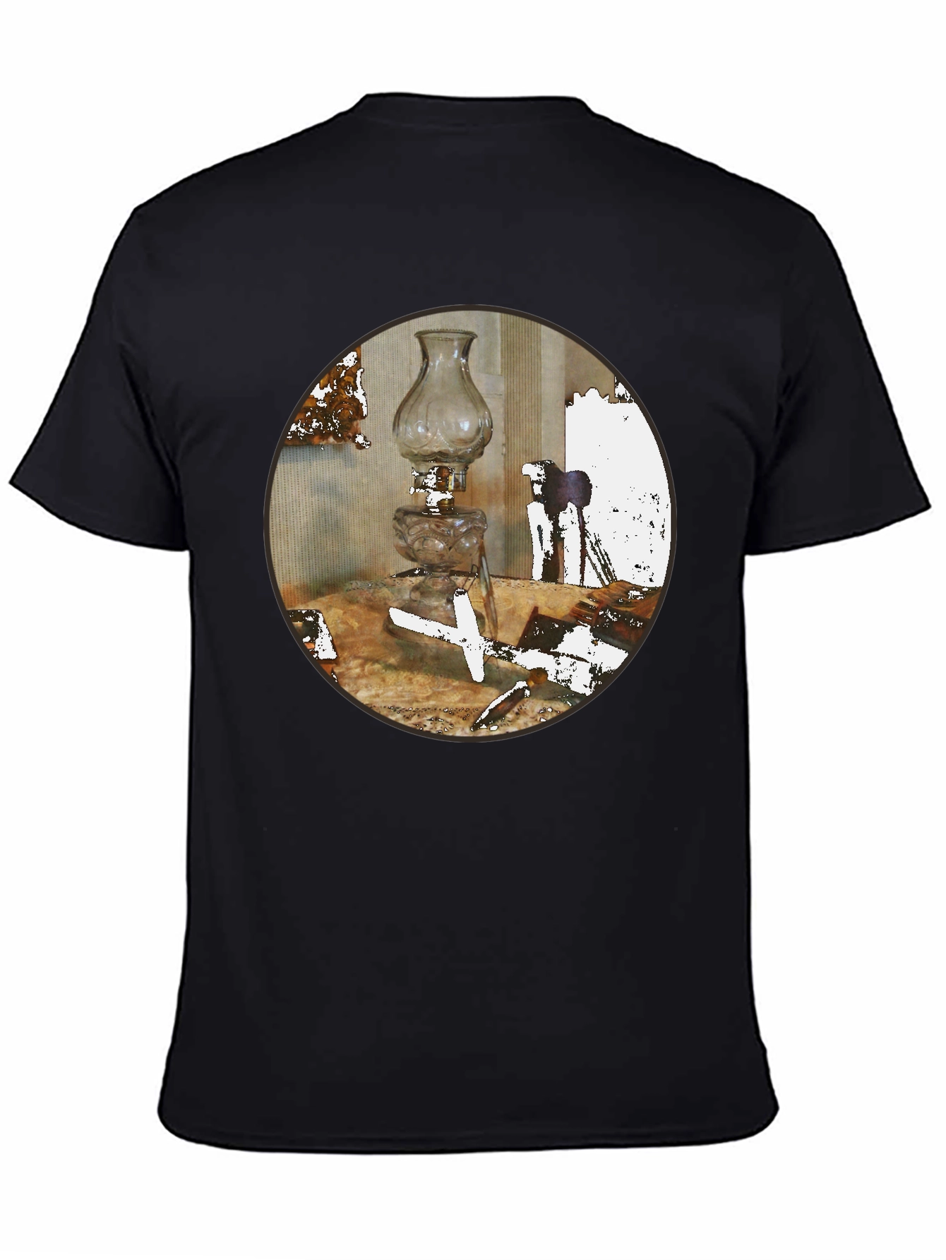 Vintage Lamp Graphic Tee - Unique Design