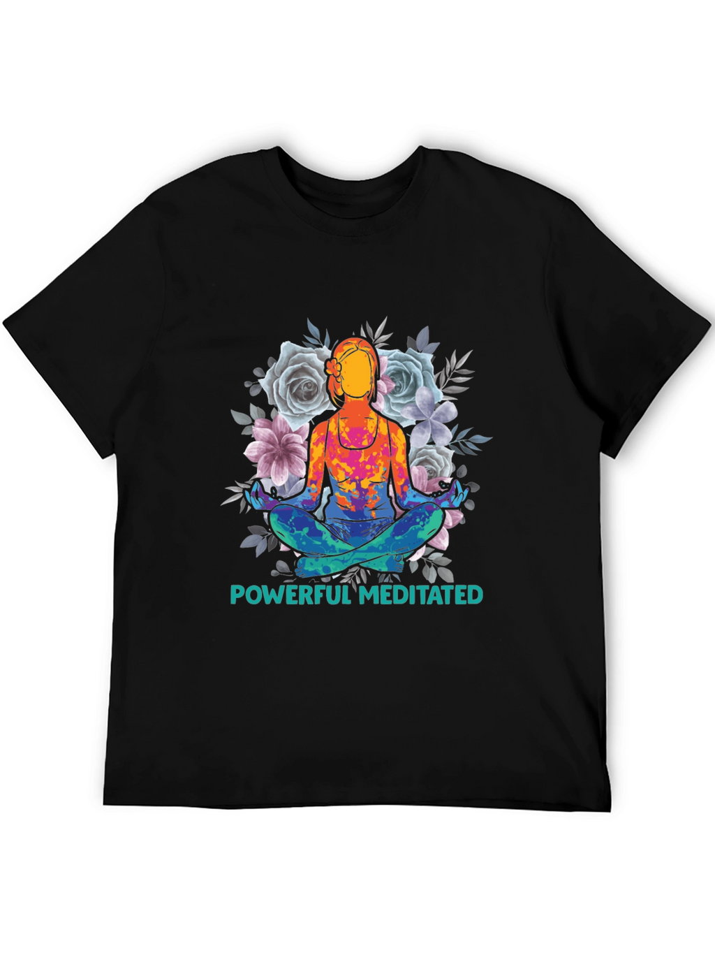 Powerful Meditated Yoga T-Shirt - Black