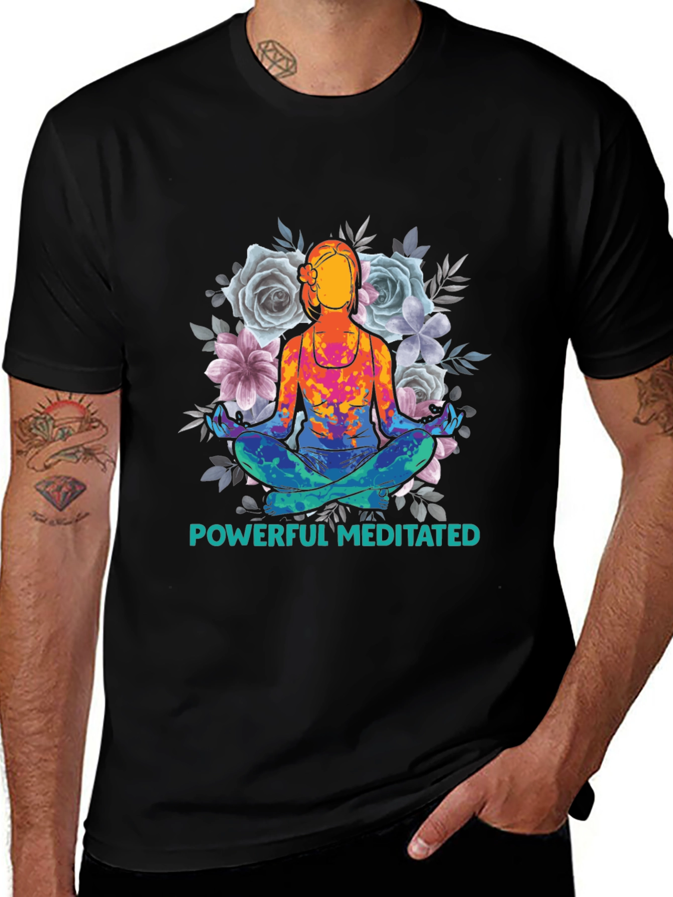 Powerful Meditated Yoga T-Shirt - Black