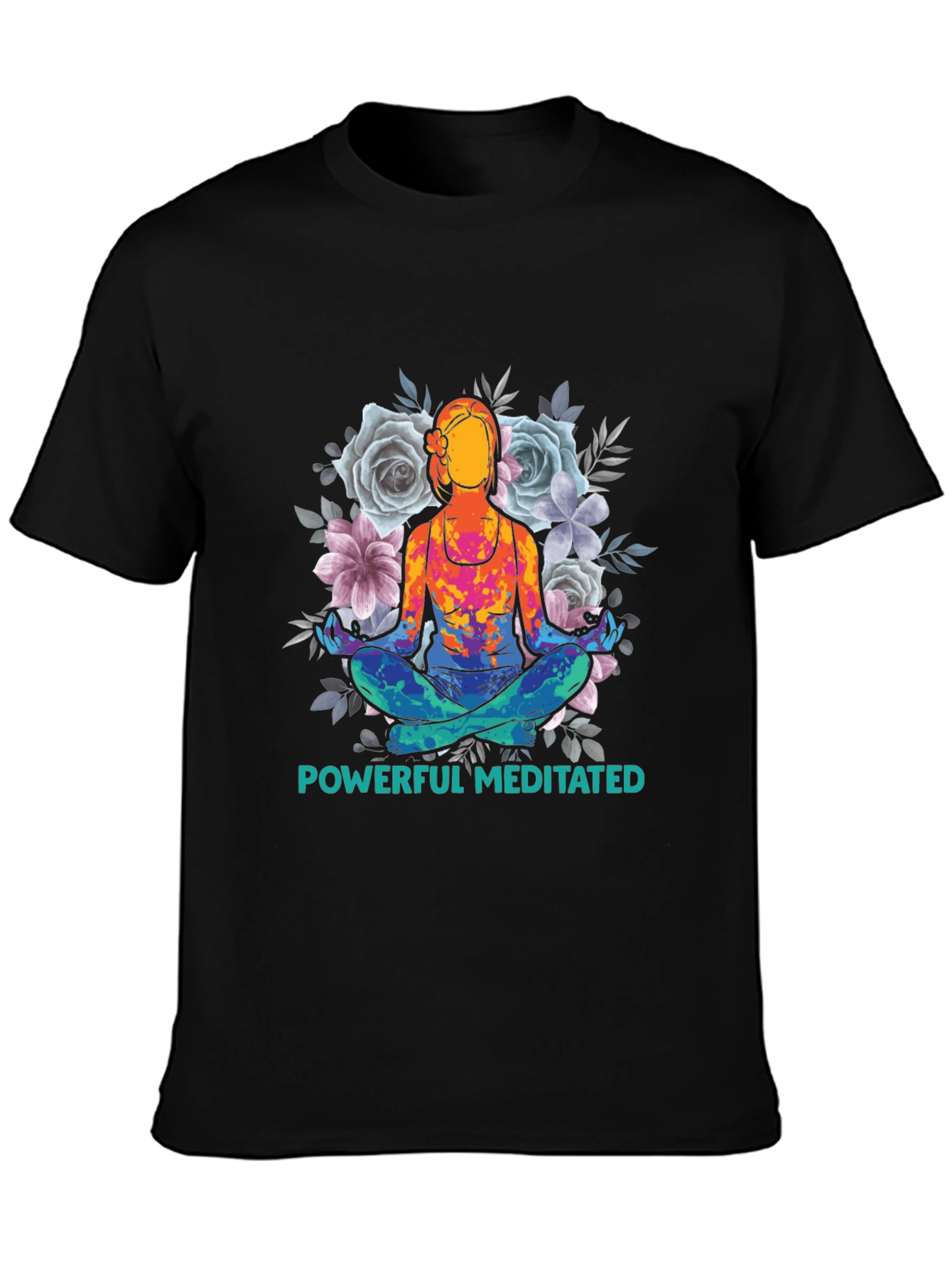 Powerful Meditated Yoga T-Shirt - Black