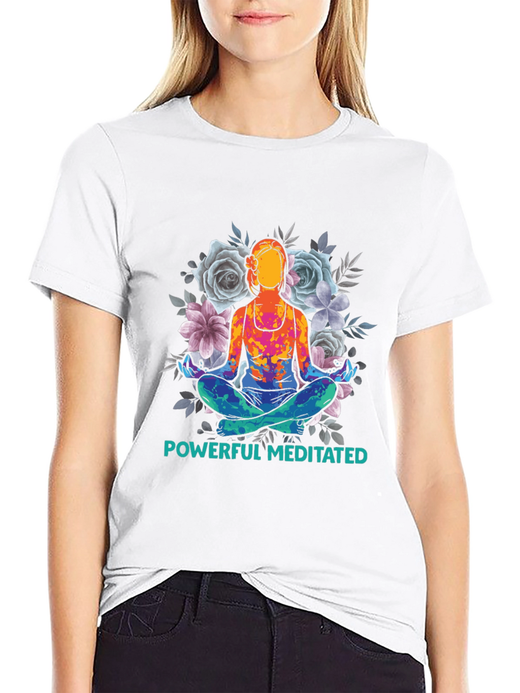 Powerful Meditated Yoga T-Shirt - Black