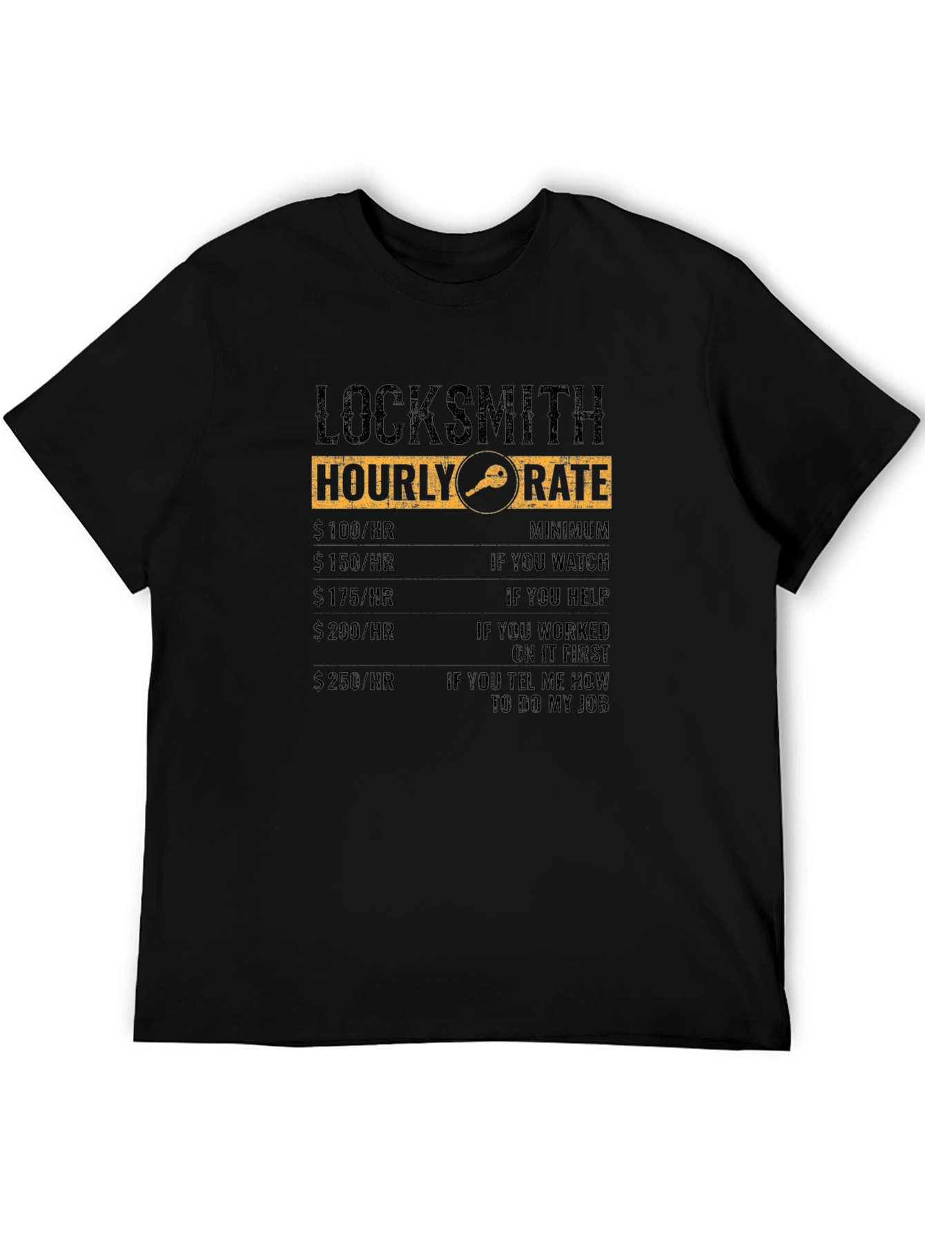 Locksmith Hourly Rate Novelty T-Shirt