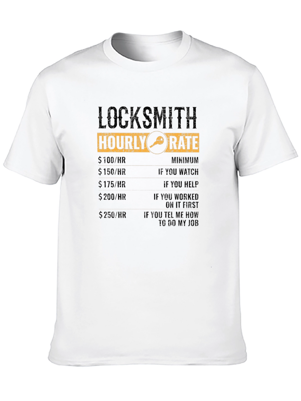 Locksmith Hourly Rate Novelty T-Shirt