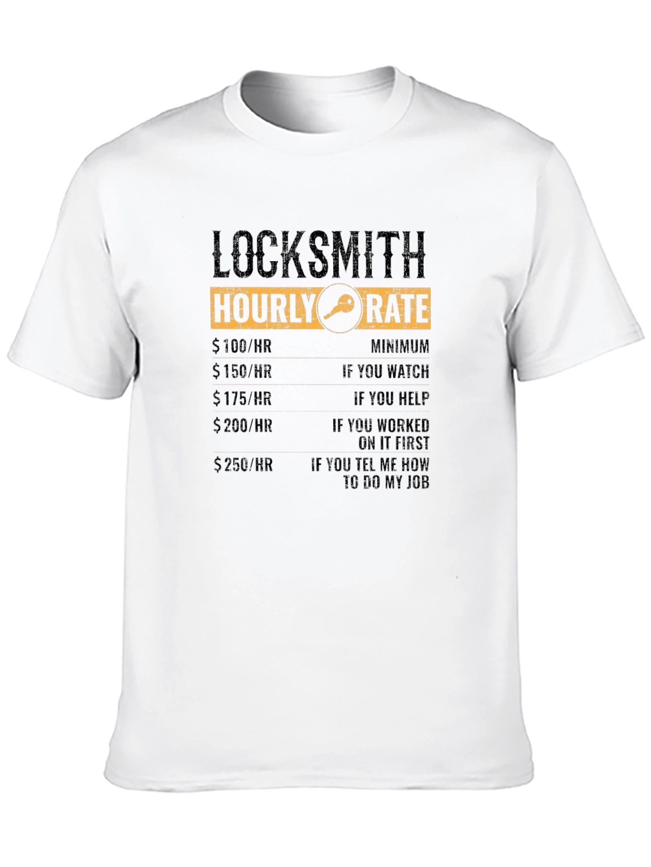 Locksmith Hourly Rate Novelty T-Shirt
