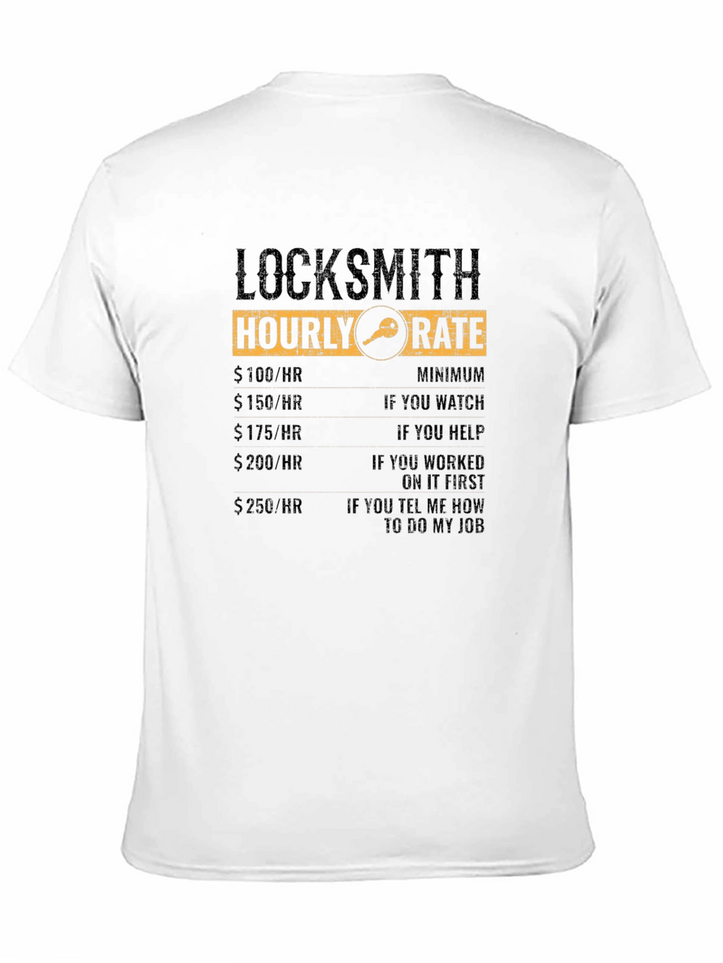 Locksmith Hourly Rate Novelty T-Shirt