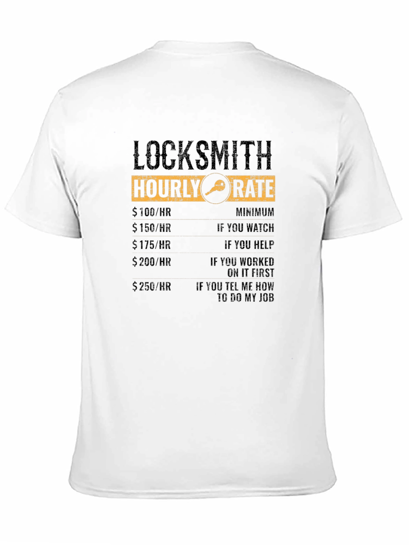 Locksmith Hourly Rate Novelty T-Shirt
