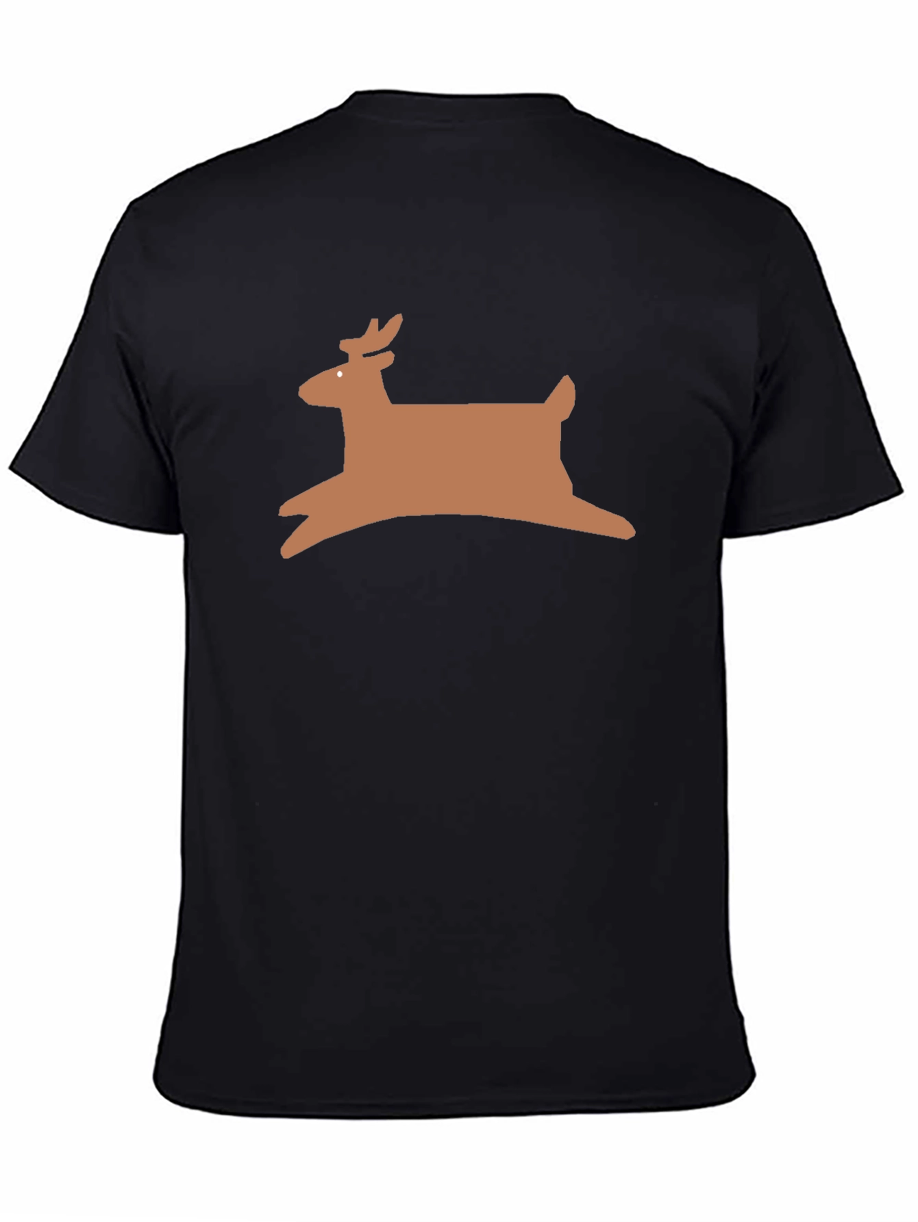 Reindeer Graphic Tee - Black Holiday Shirt