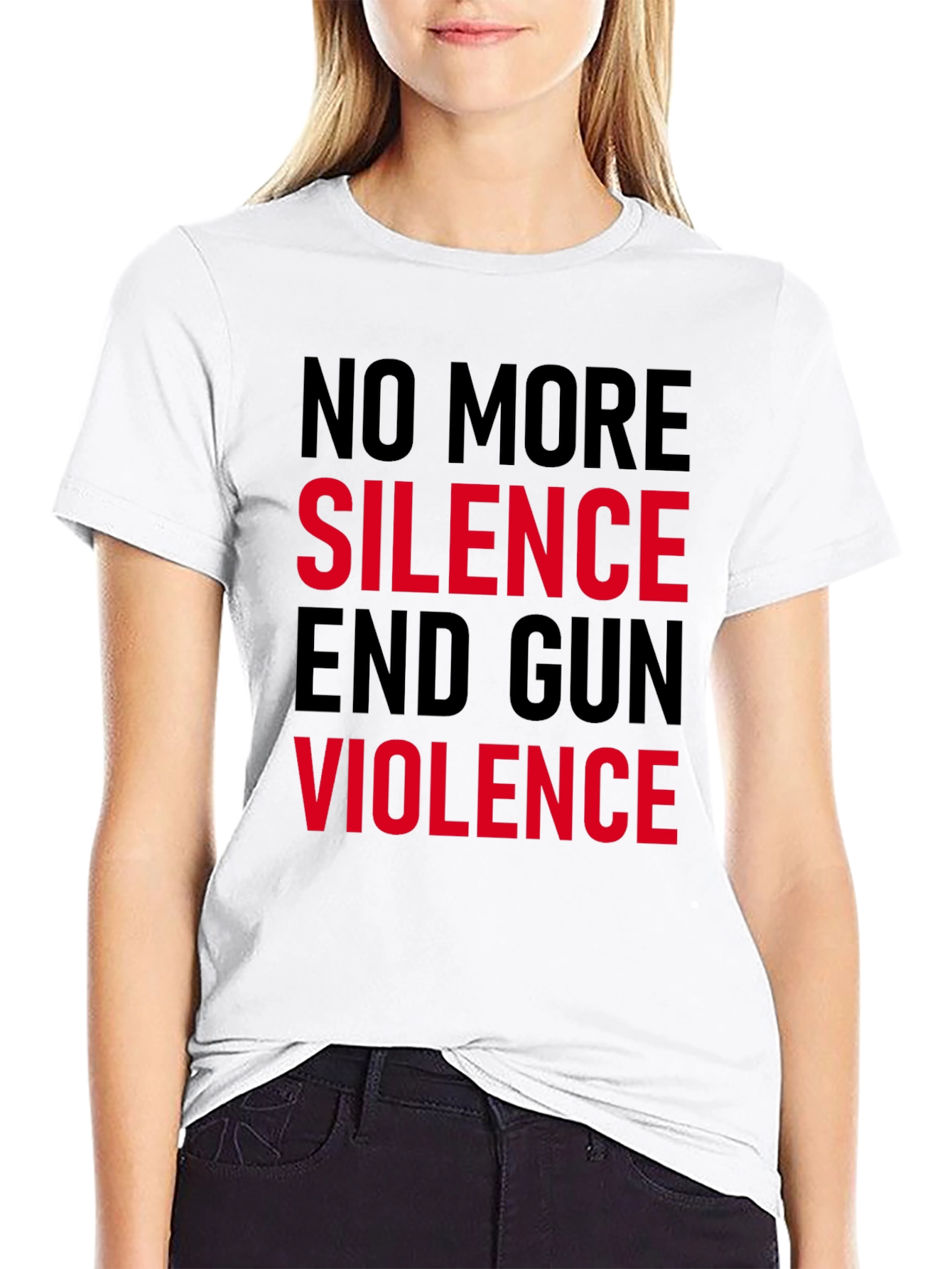 No More Silence End Gun Violence Graphic Tee
