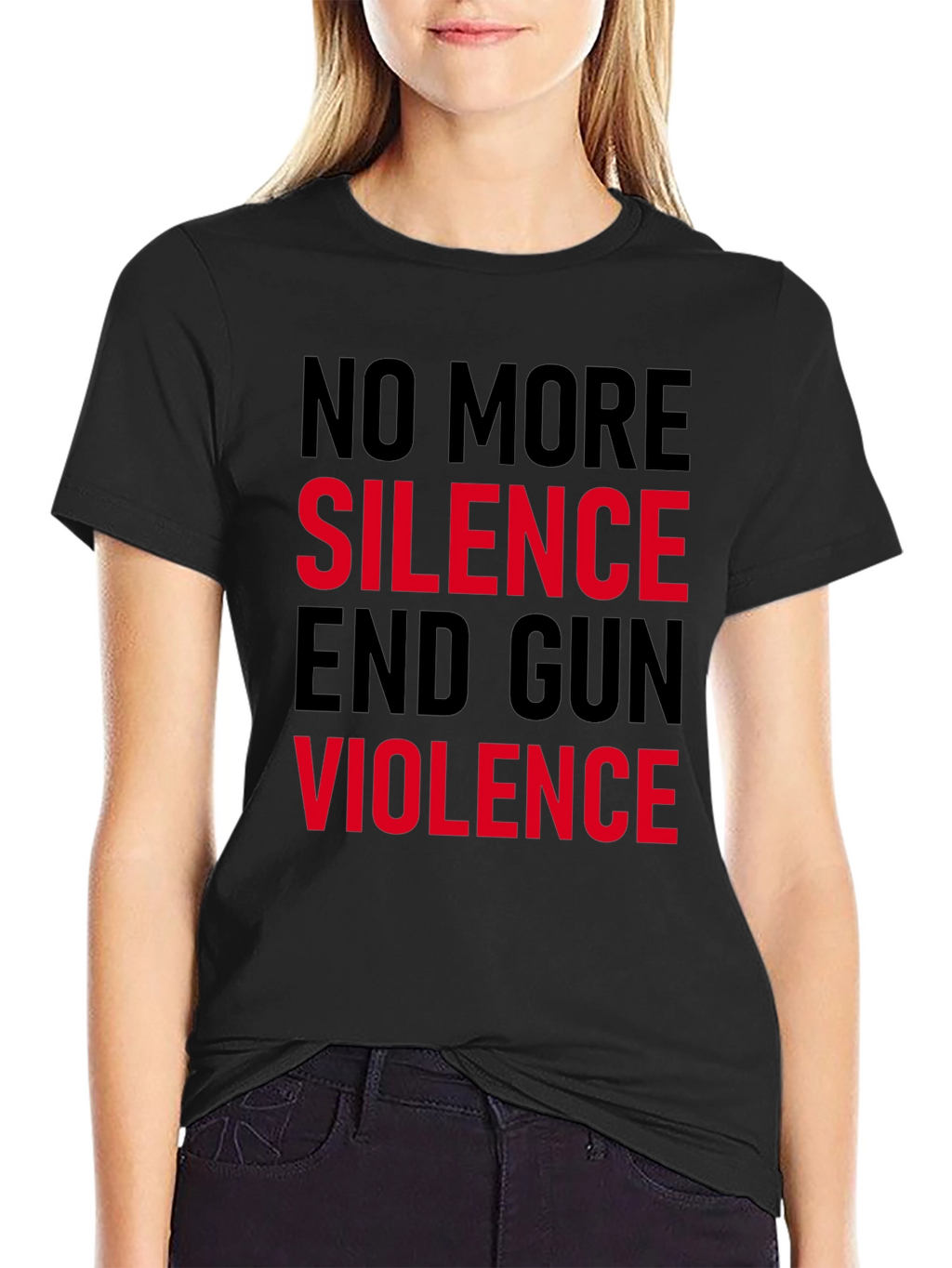 No More Silence End Gun Violence Graphic Tee