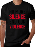 No More Silence End Gun Violence Graphic Tee