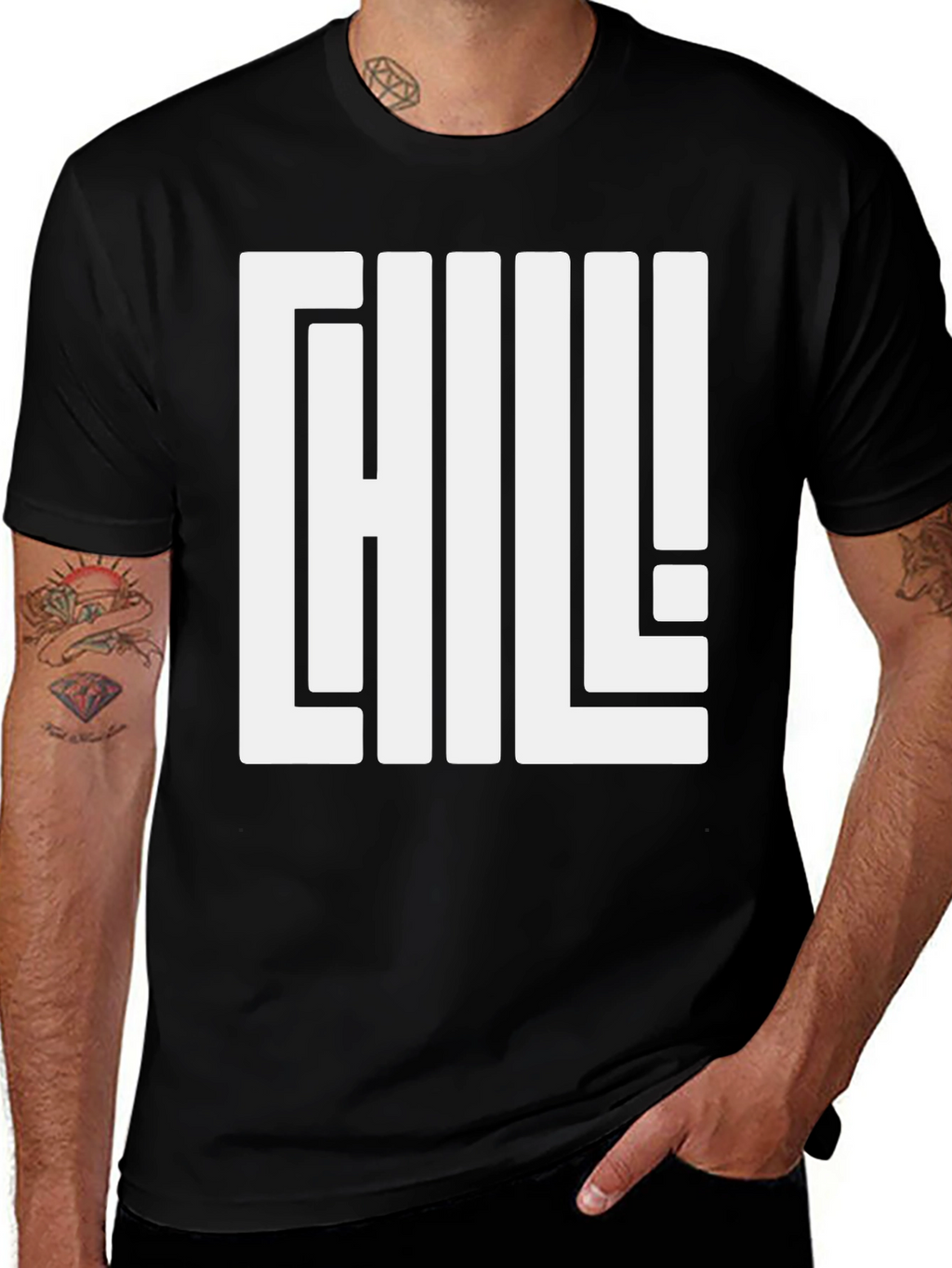 Chill Graphic Tee - Black Relaxed Fit T-Shirt