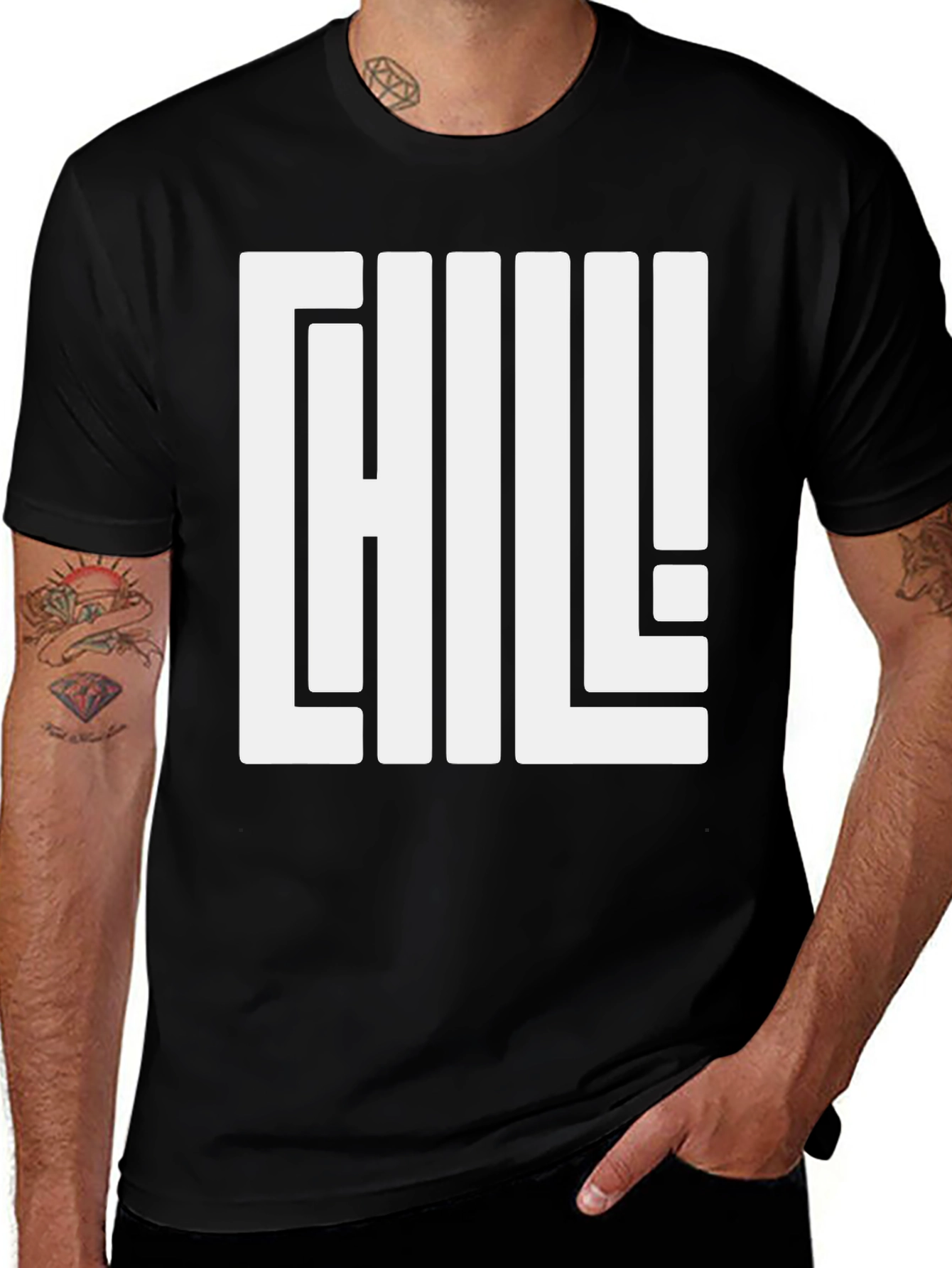 Chill Graphic Tee - Black Relaxed Fit T-Shirt