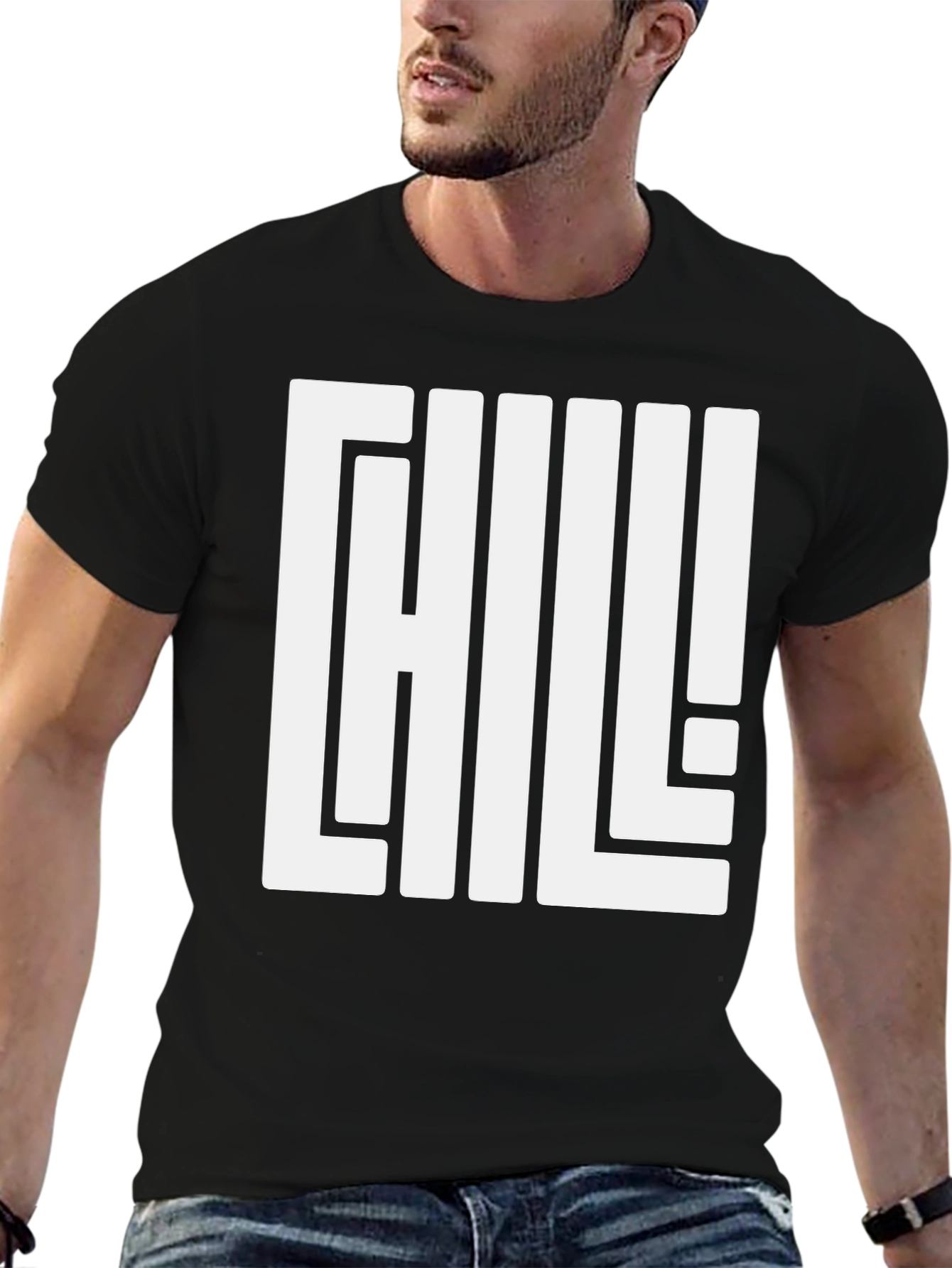 Chill Graphic Tee - Black Relaxed Fit T-Shirt