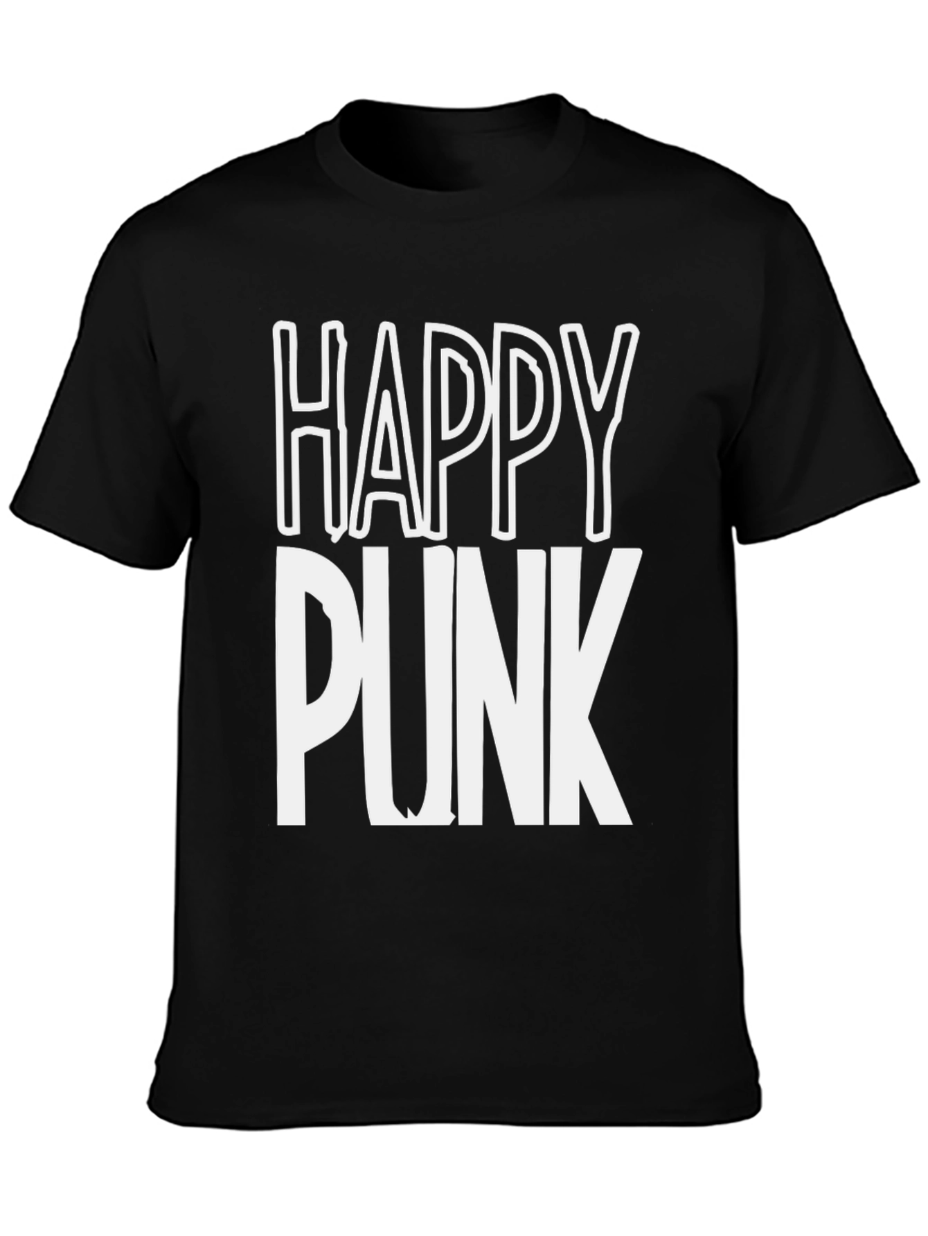 Happy Punk Graphic Tee - Bold Statement Shirt