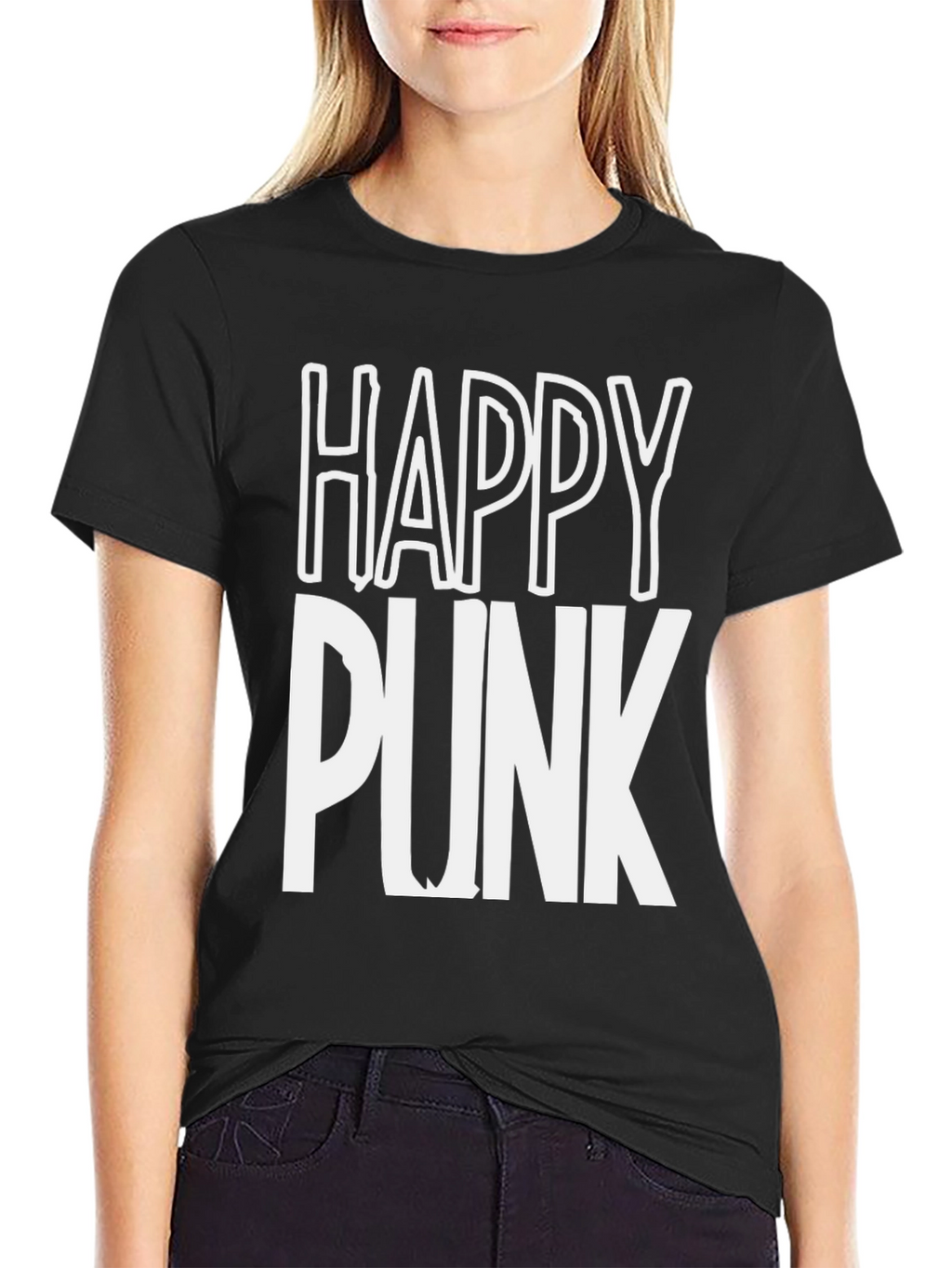 Happy Punk Graphic Tee - Bold Statement Shirt