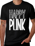 Happy Punk Graphic Tee - Bold Statement Shirt
