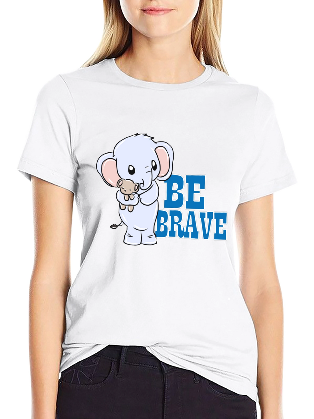Be Brave Elephant Graphic T-Shirt