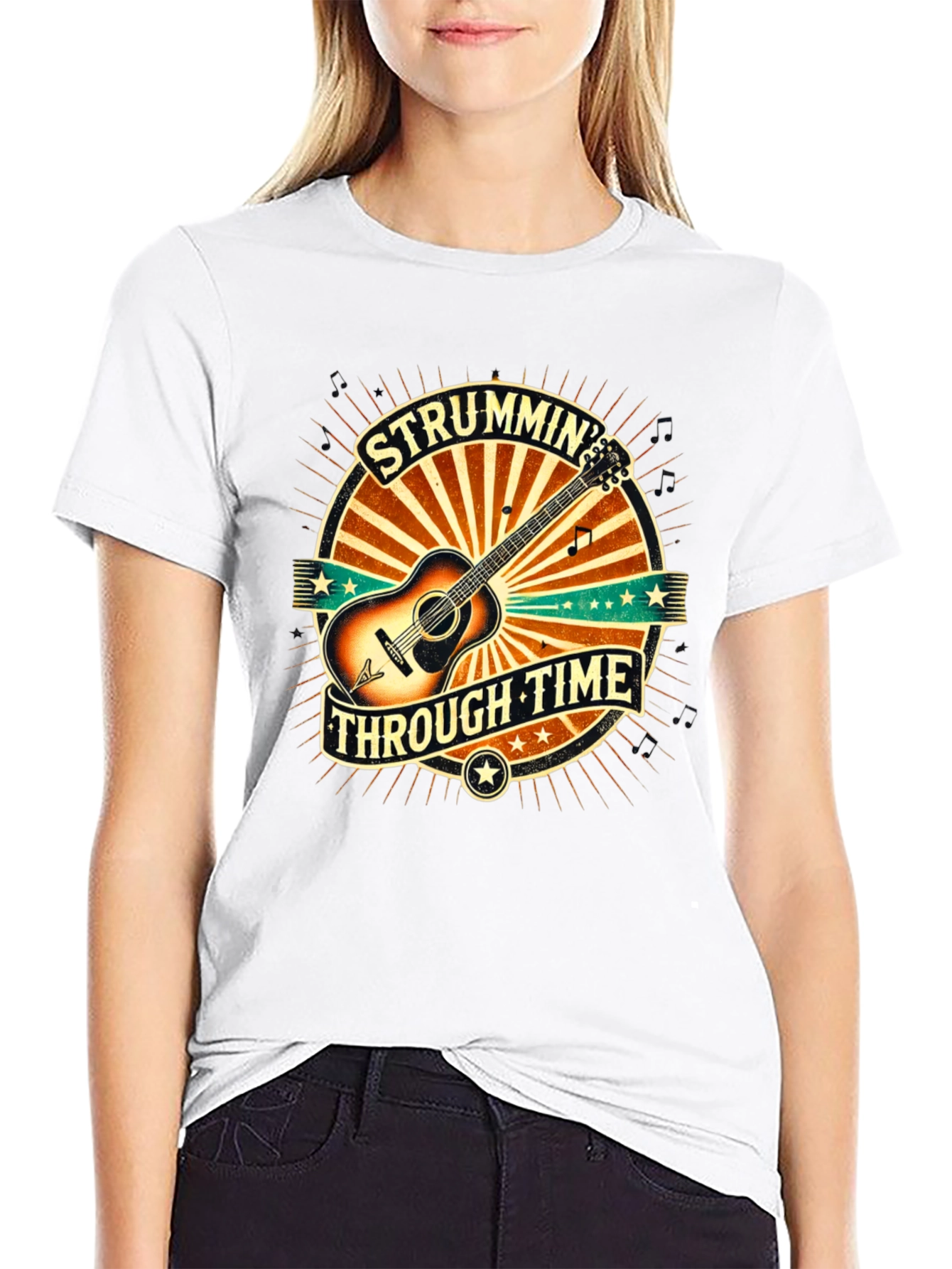 Strummin Through Time Graphic Tee