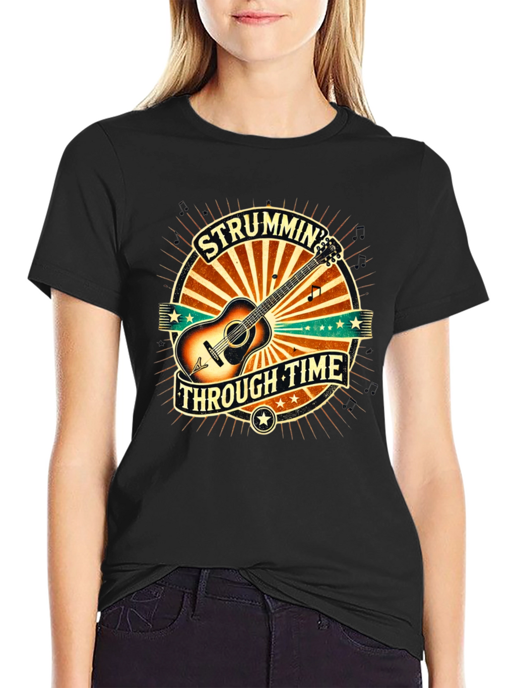 Strummin Through Time Graphic Tee