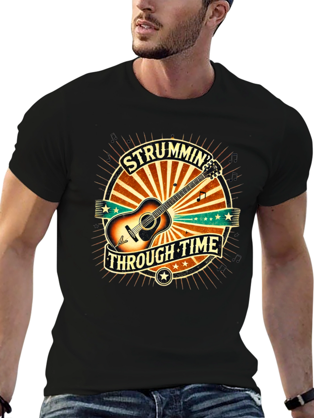 Strummin Through Time Graphic Tee