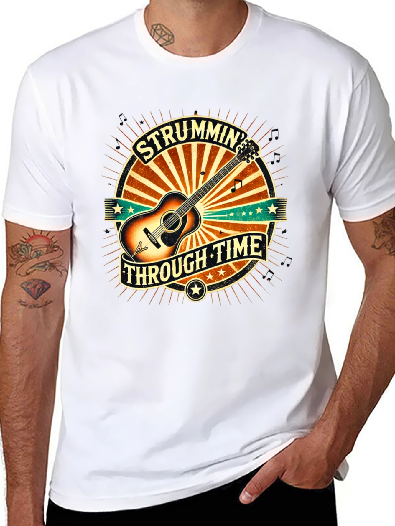 Strummin Through Time Graphic Tee