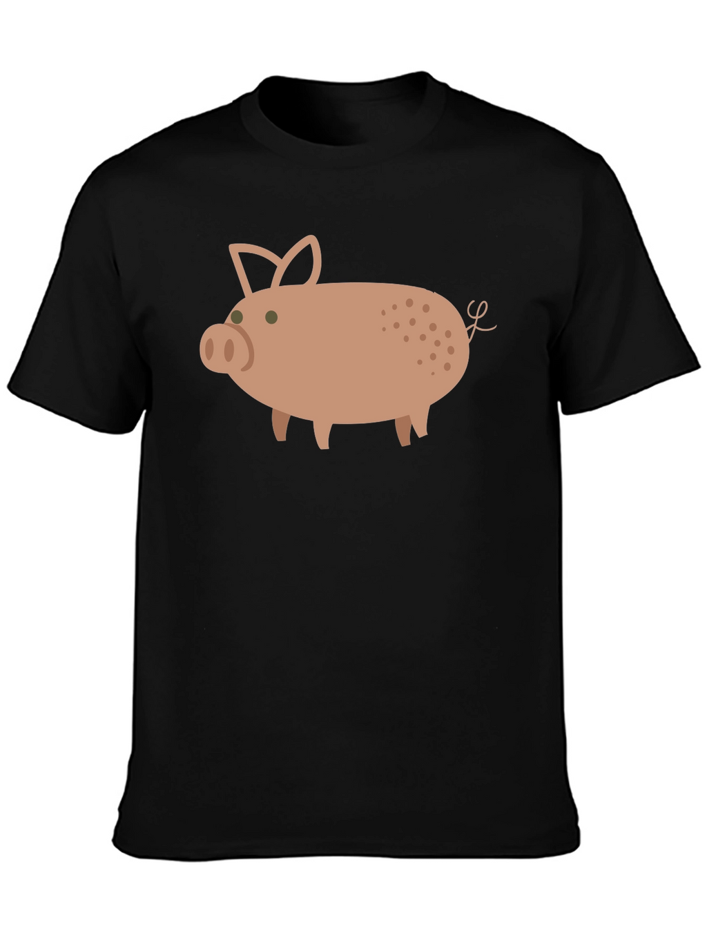 Pig Graphic Tee - Casual Black T-Shirt