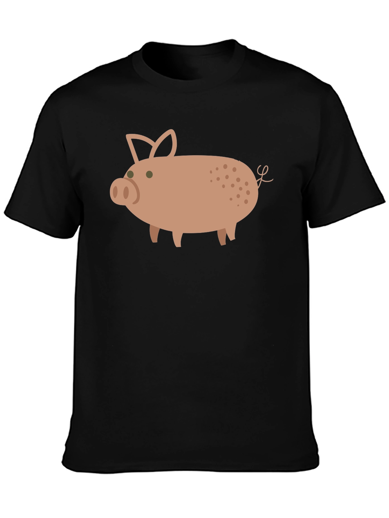 Pig Graphic Tee - Casual Black T-Shirt