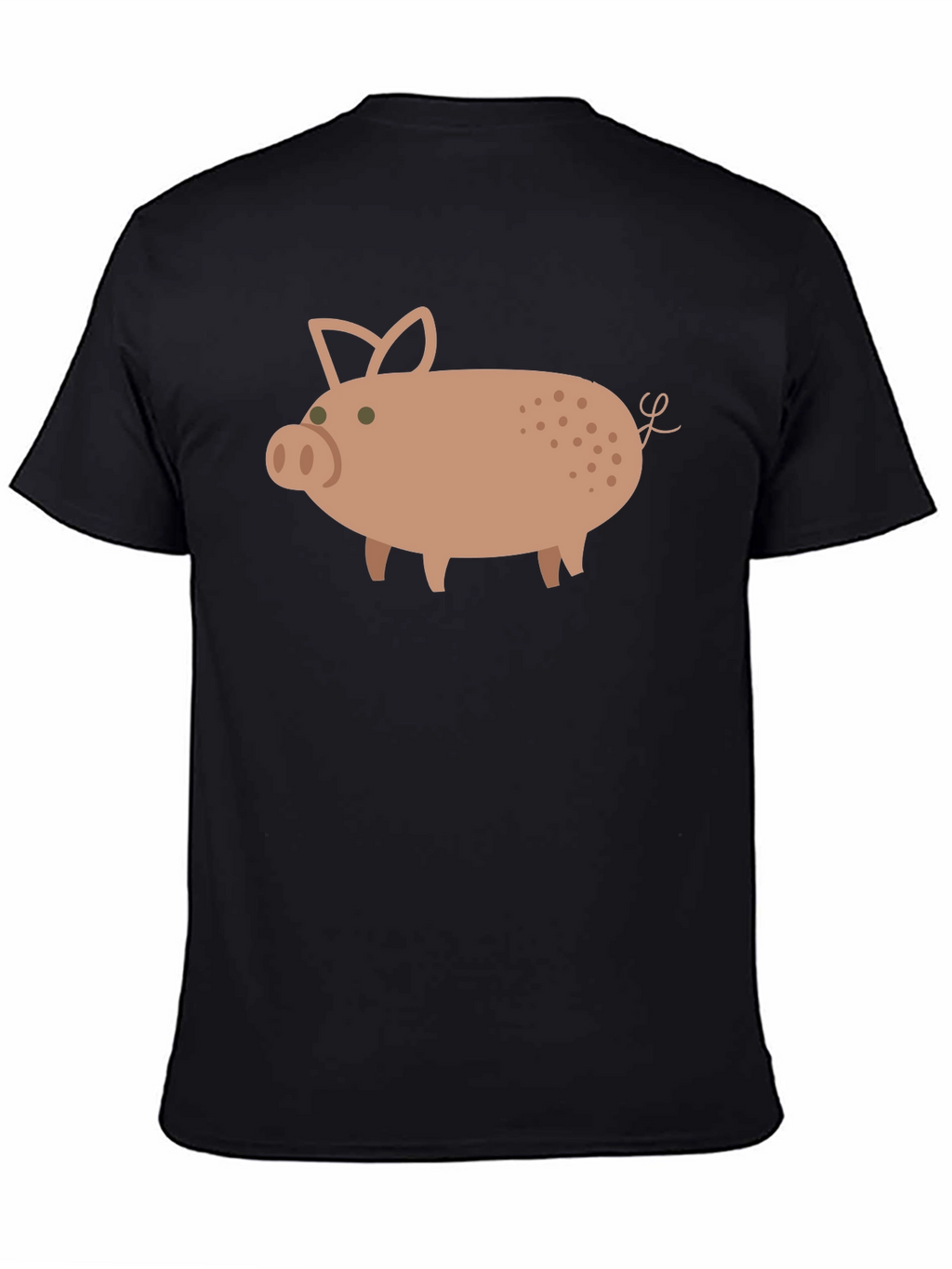 Pig Graphic Tee - Casual Black T-Shirt