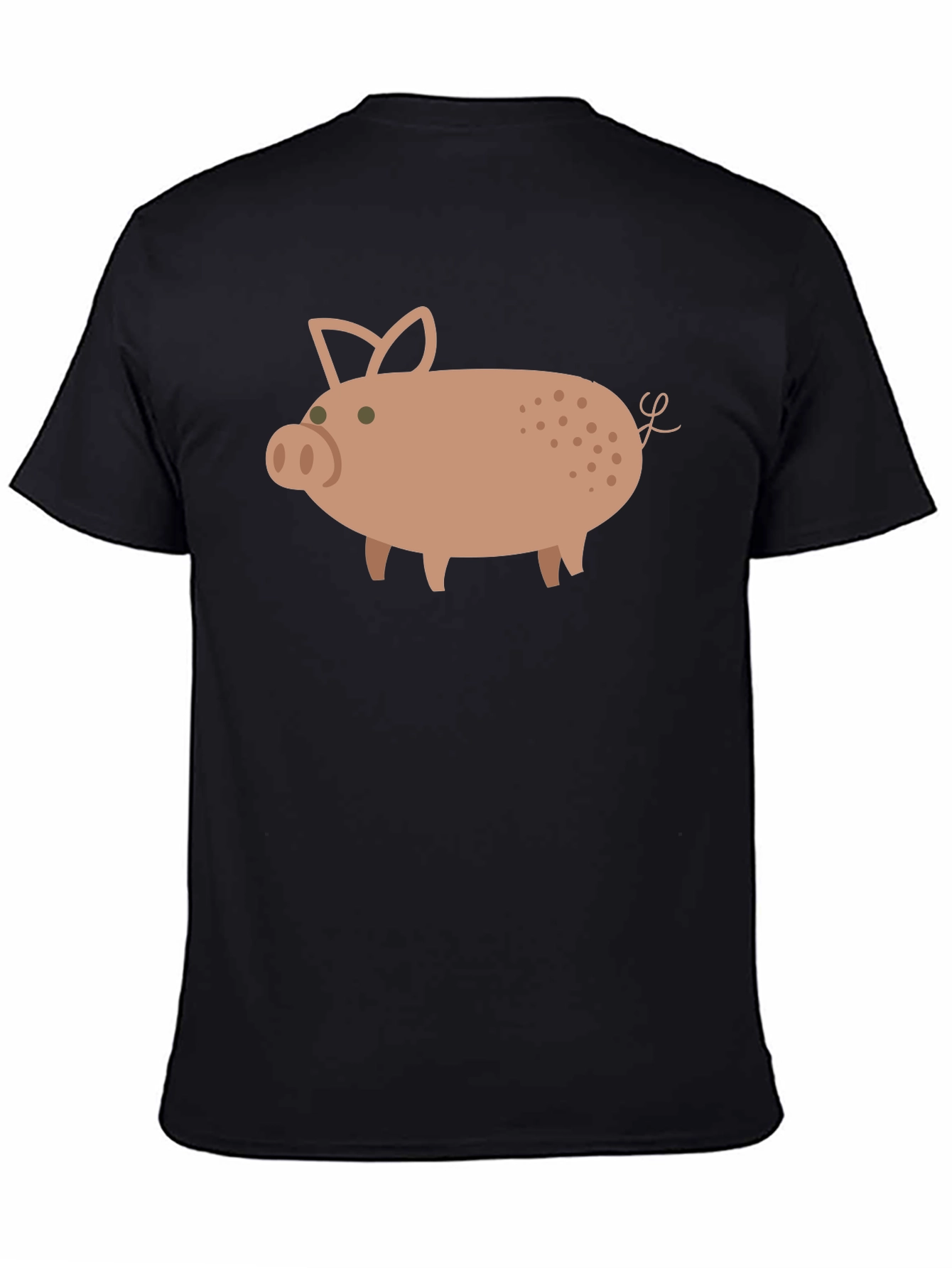 Pig Graphic Tee - Casual Black T-Shirt