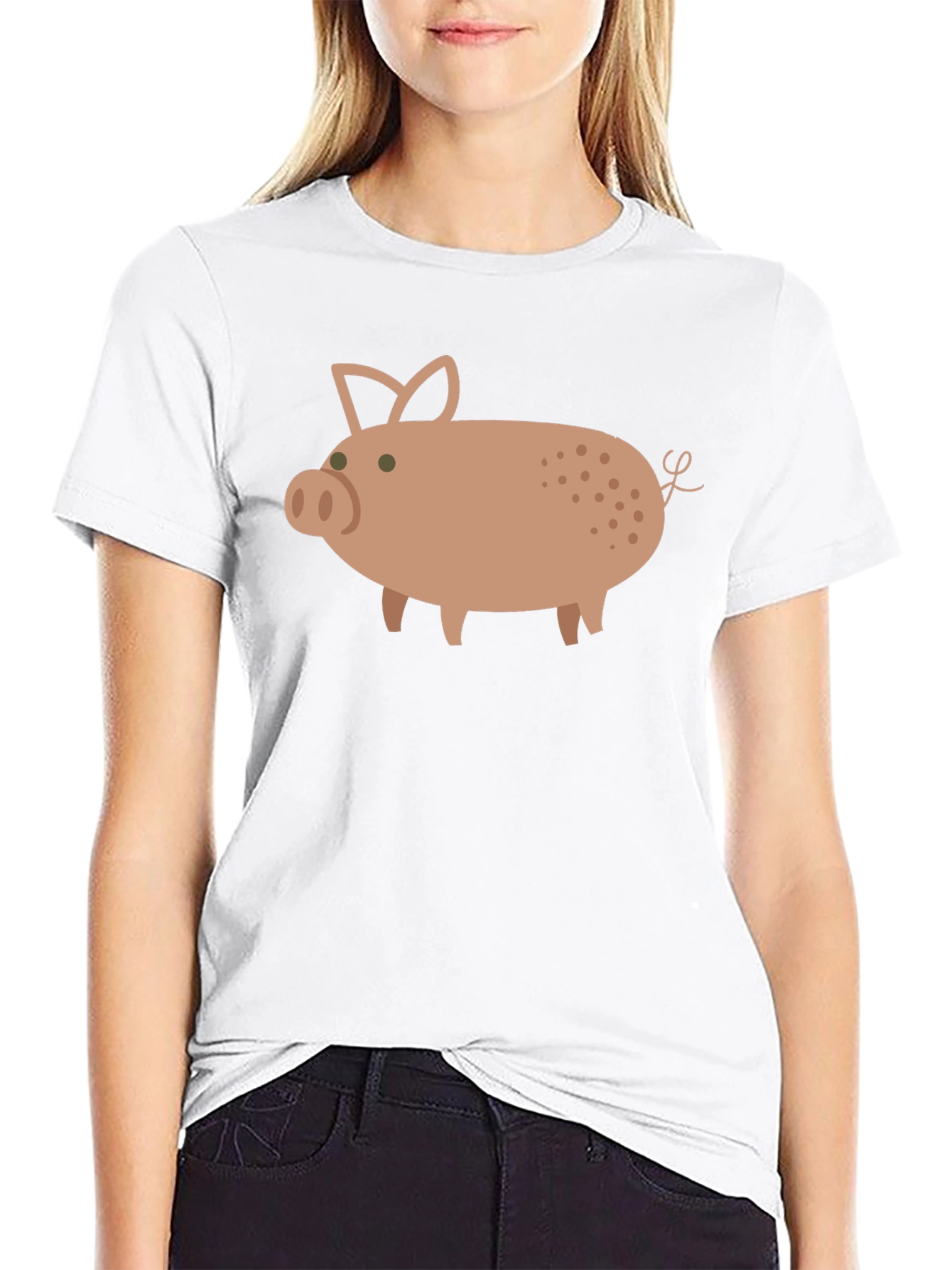 Pig Graphic Tee - Casual Black T-Shirt
