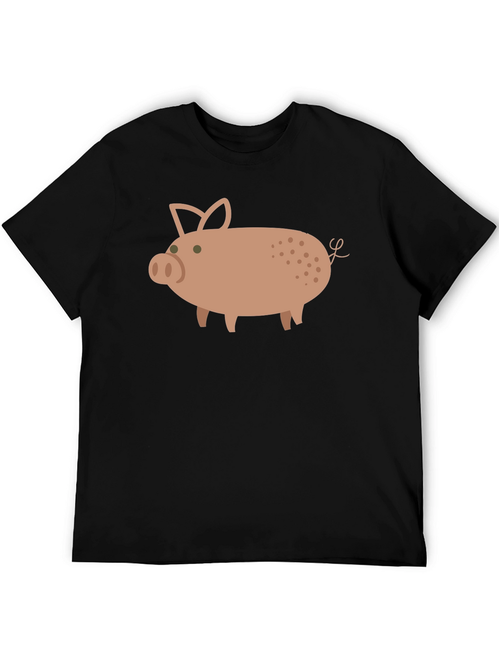 Pig Graphic Tee - Casual Black T-Shirt