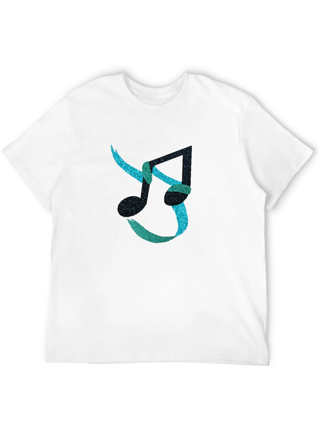 Musical Note Graphic Black T-Shirt