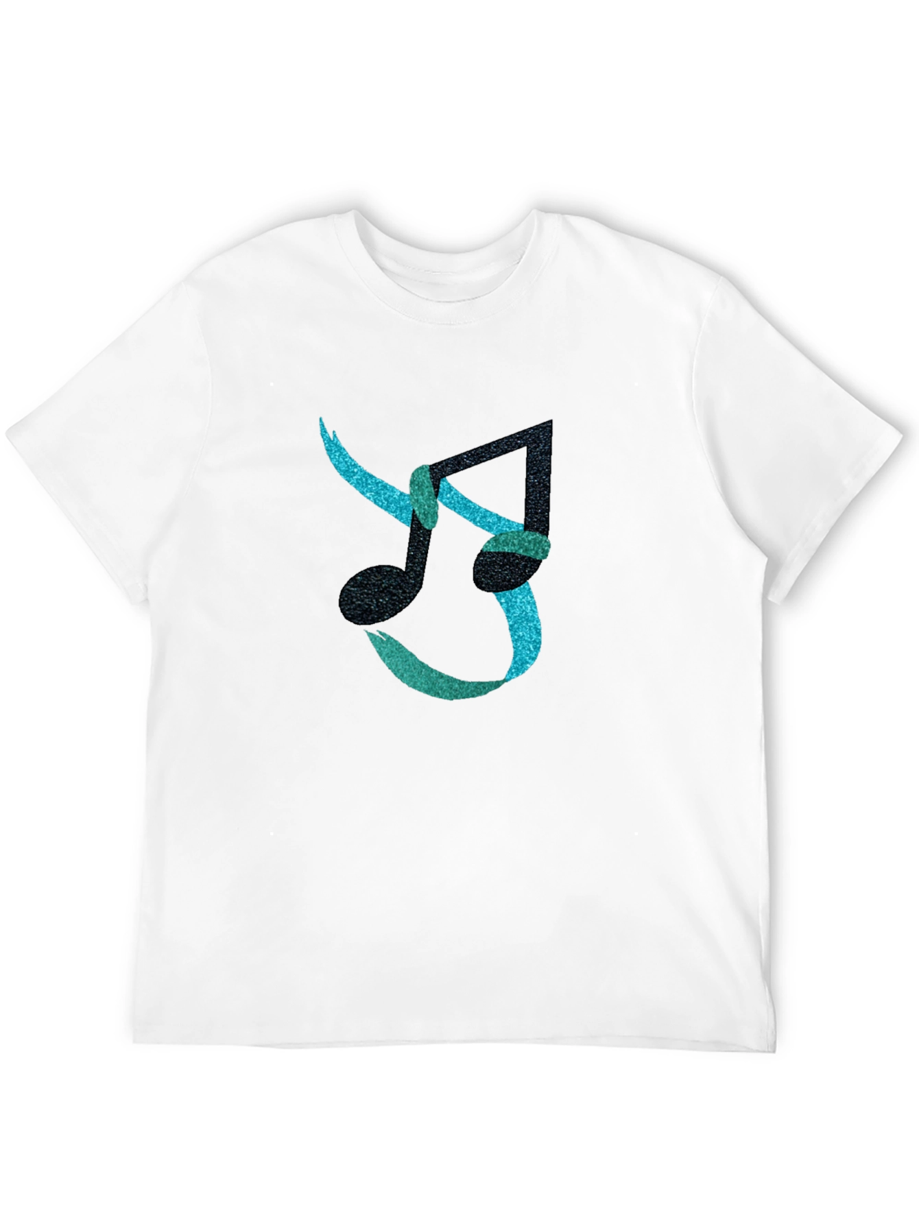 Musical Note Graphic Black T-Shirt