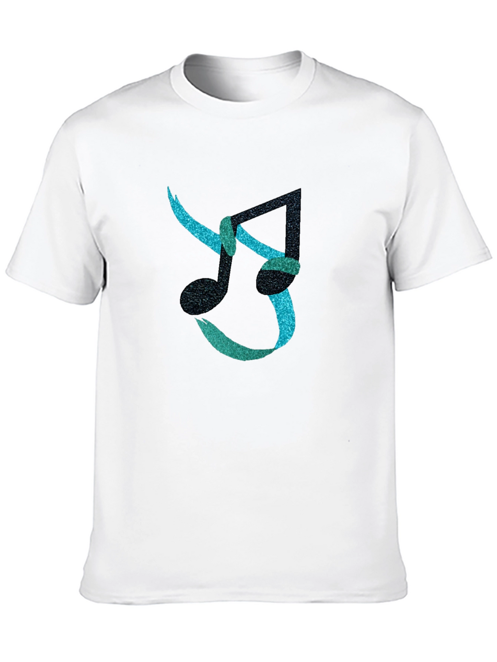Musical Note Graphic Black T-Shirt