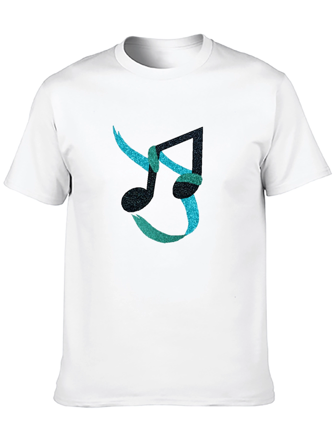 Musical Note Graphic Black T-Shirt